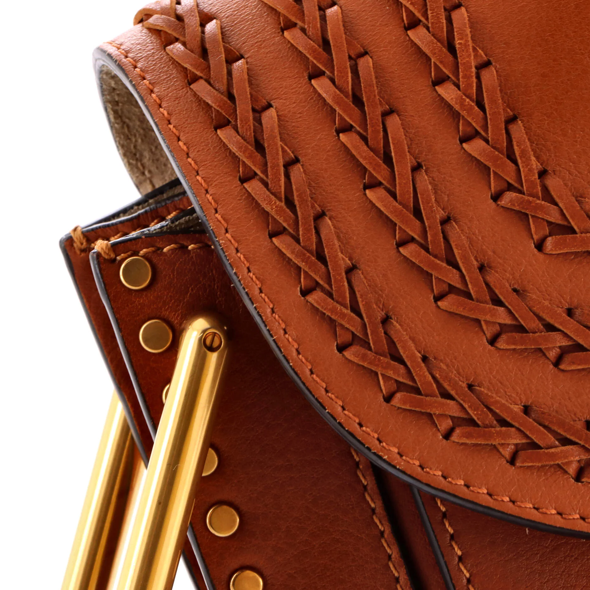 Hudson Handbag Whipstitch Leather Small - Image 6