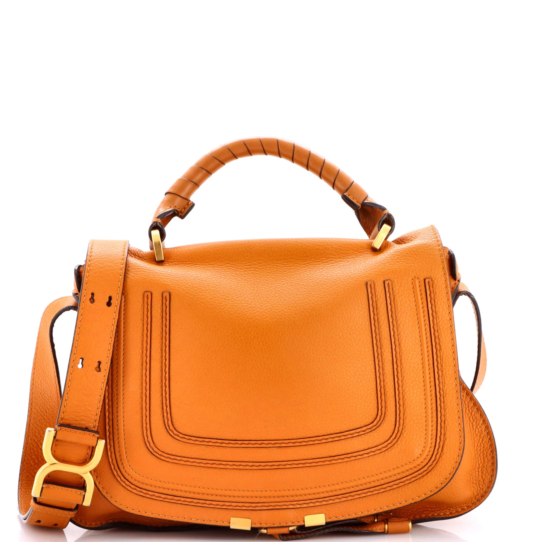 Marcie Top Handle Messenger Bag Leather Medium
