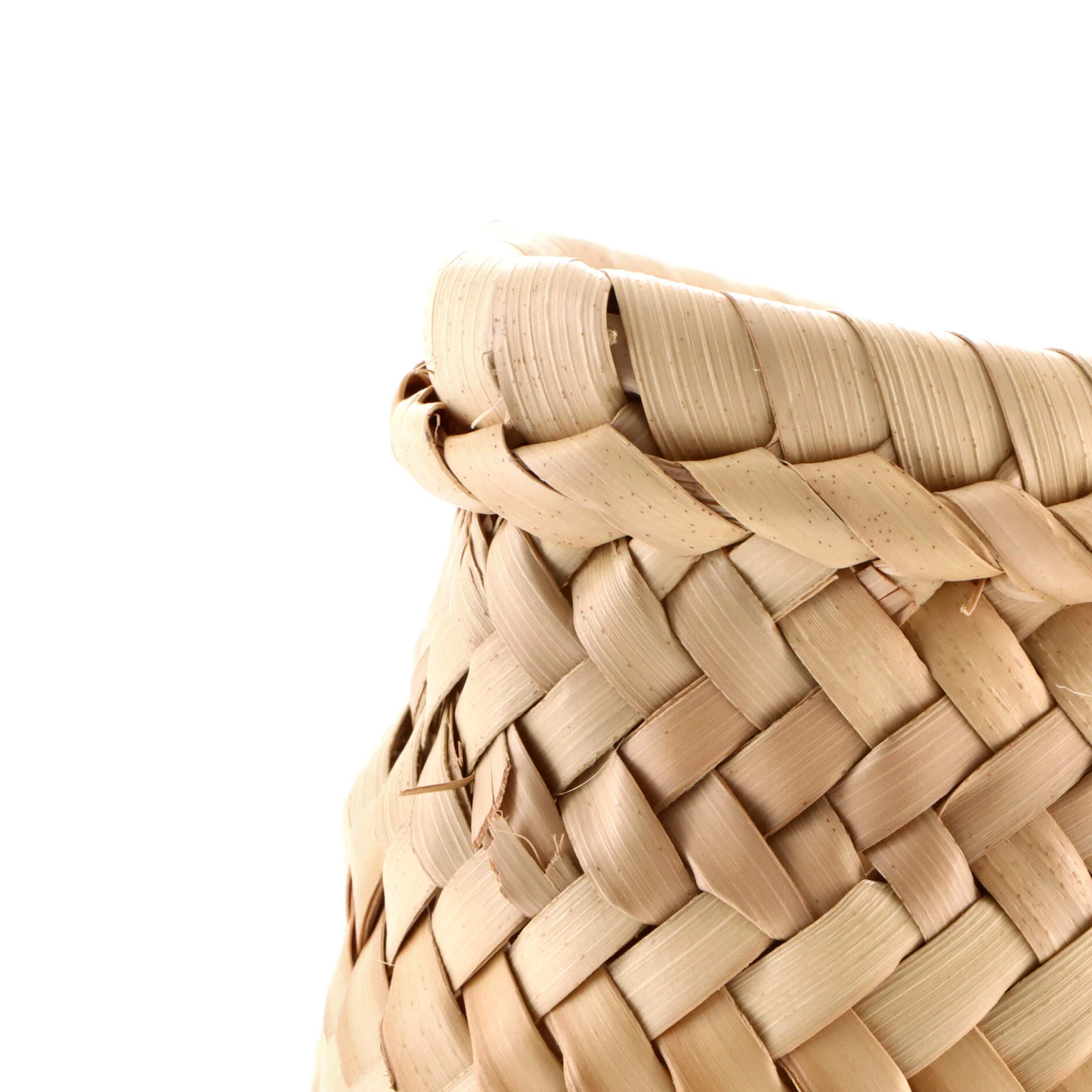 Sense Basket Tote Raffia with Leather Medium - Image 6
