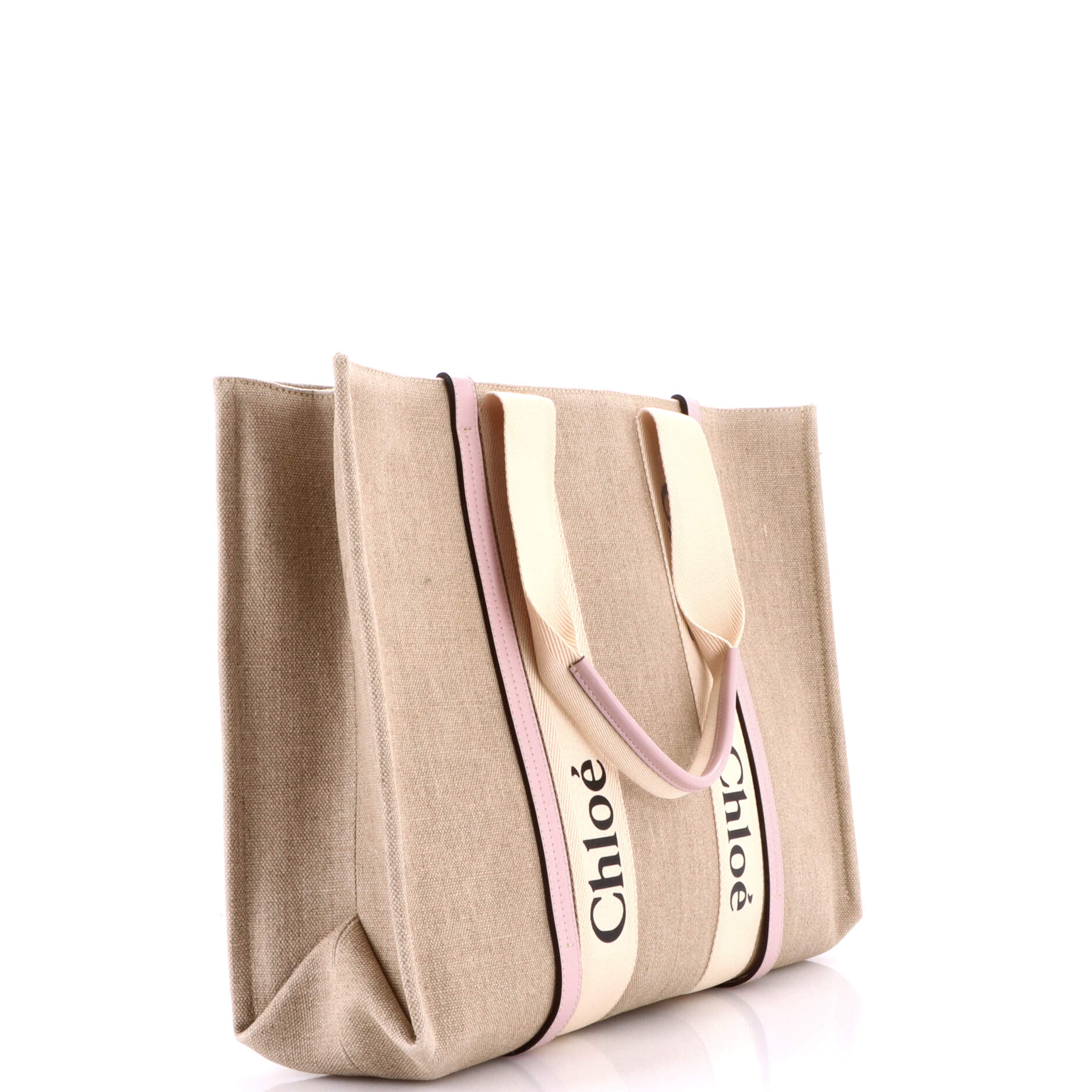 Woody Tote Canvas with Leather Large - Image 2