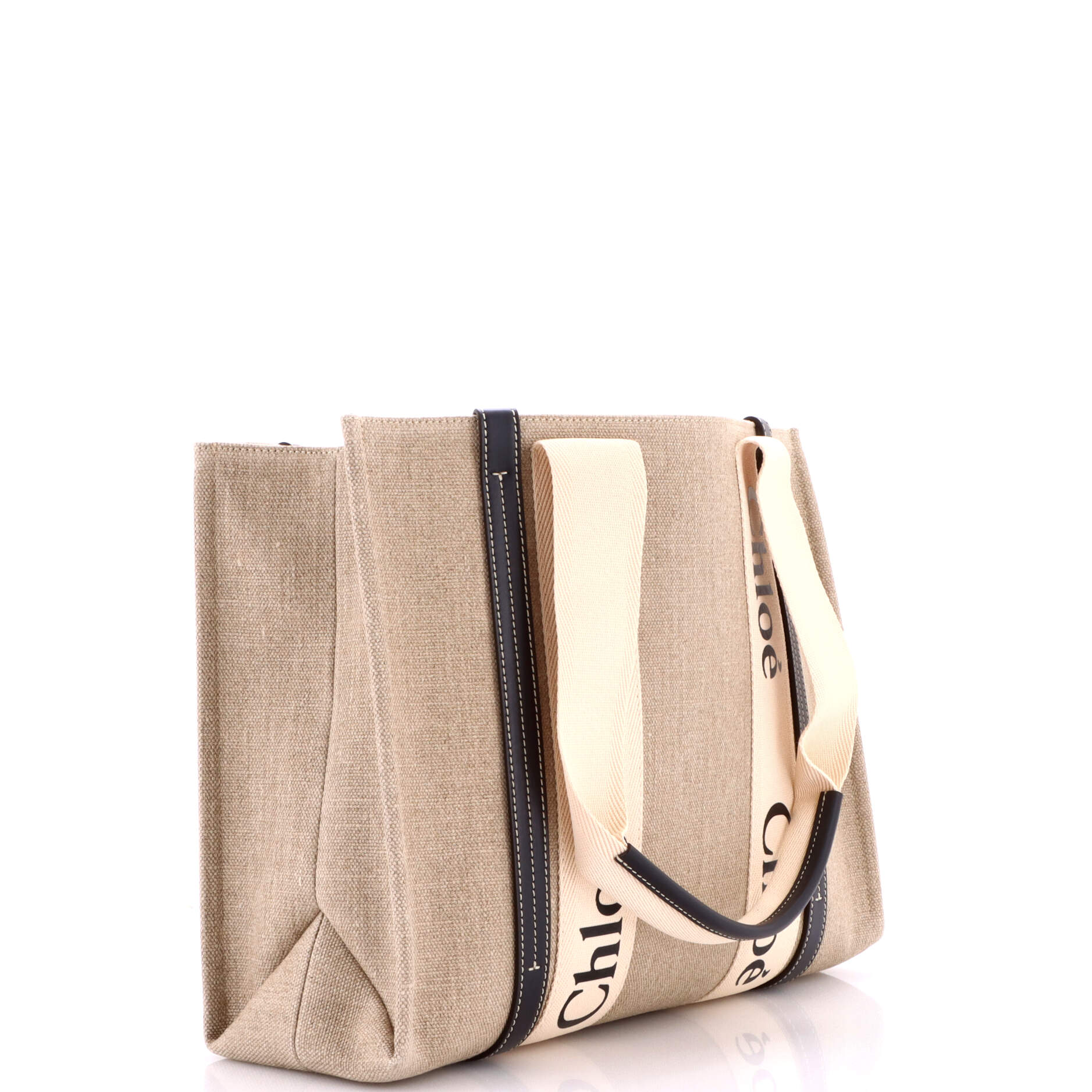 Woody Tote Canvas with Leather Medium - Image 2