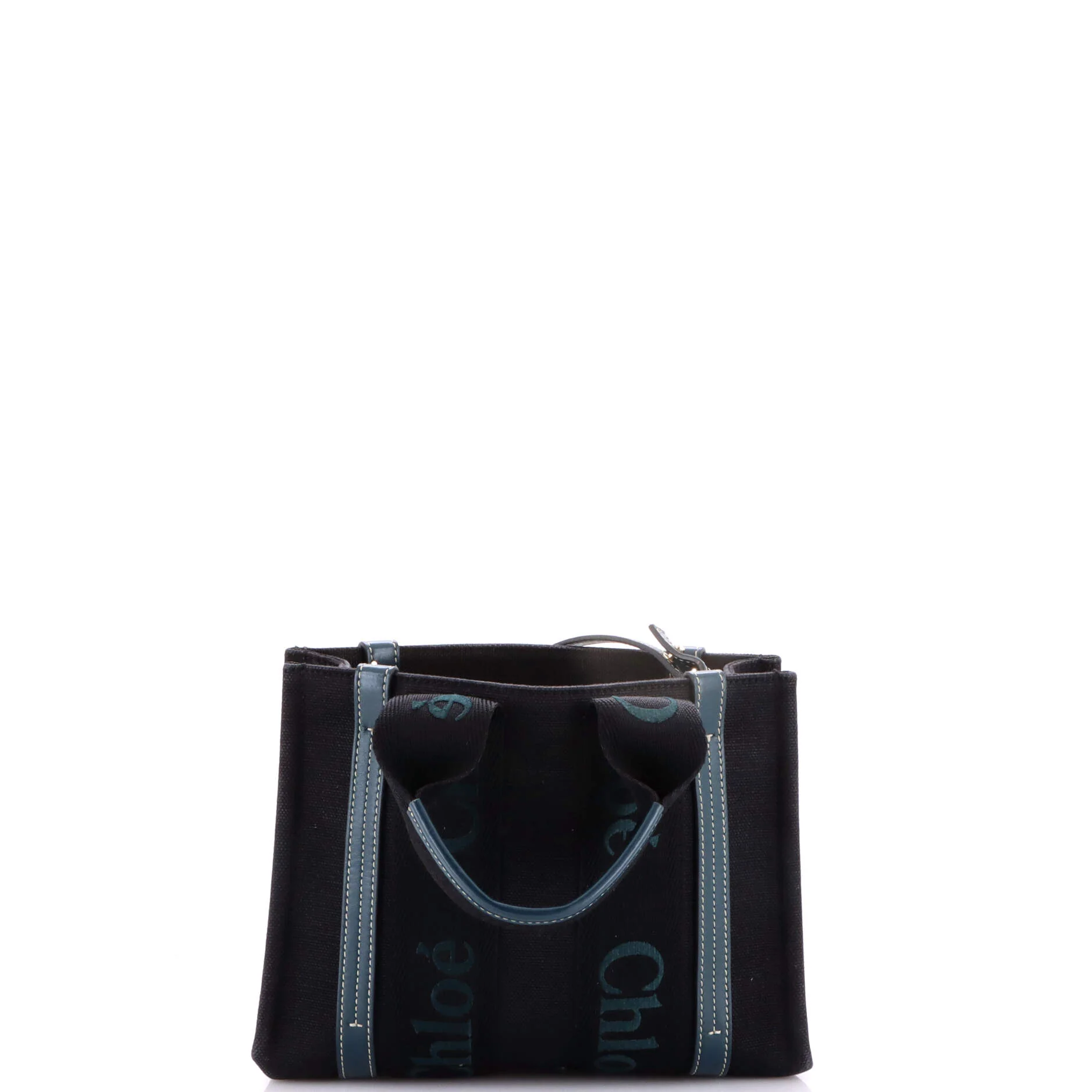 Woody Tote Canvas with Leather Small - Image 3