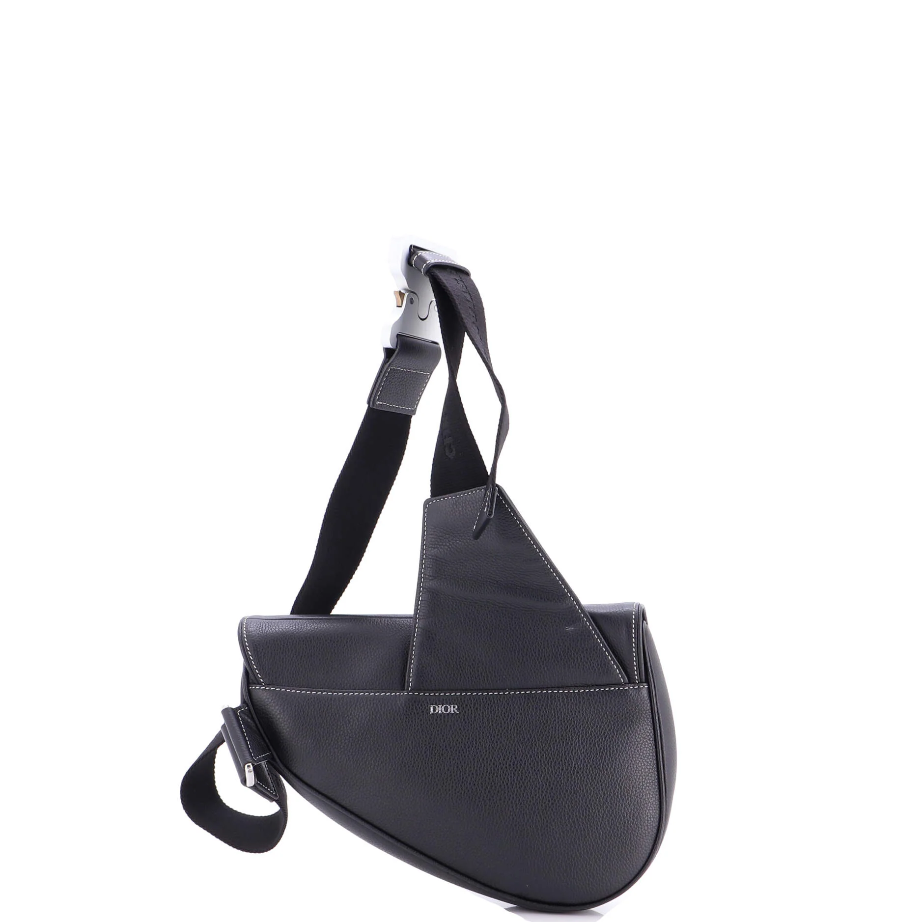 Alex Foxton Logo Saddle Crossbody Bag Printed Leather - Image 3