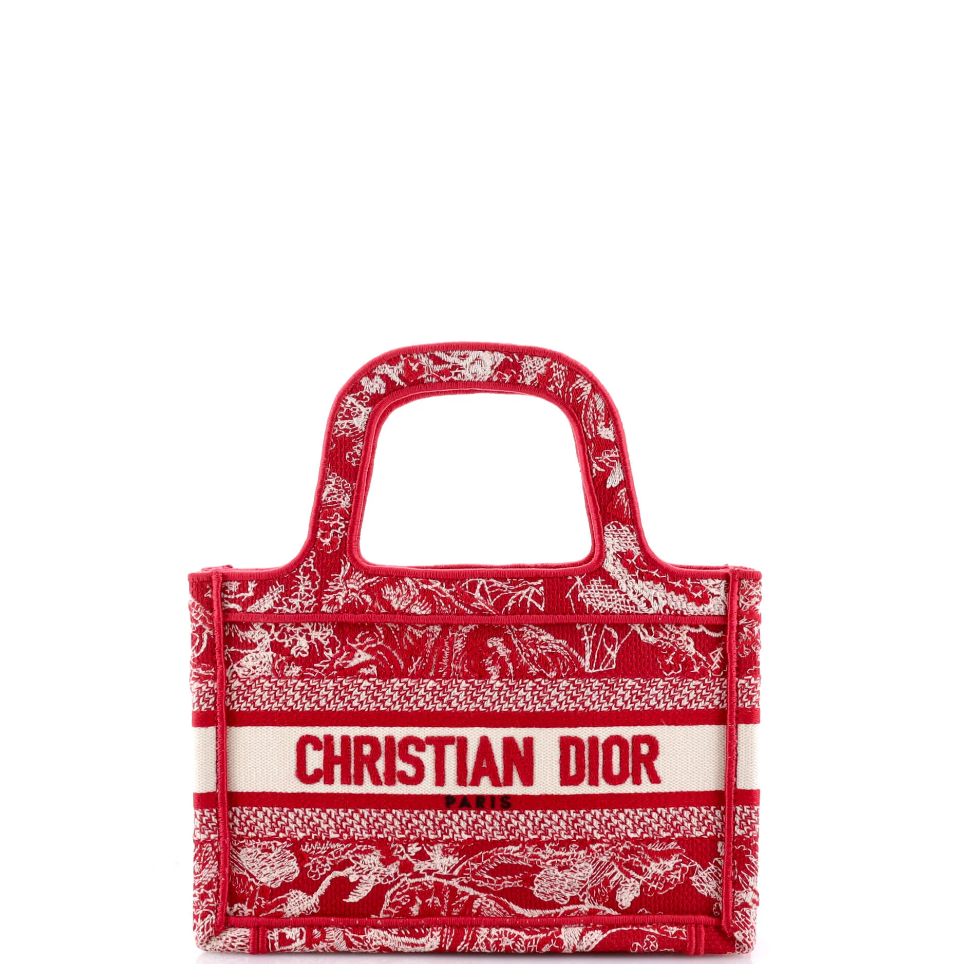 Book Tote Embroidered Canvas Mini