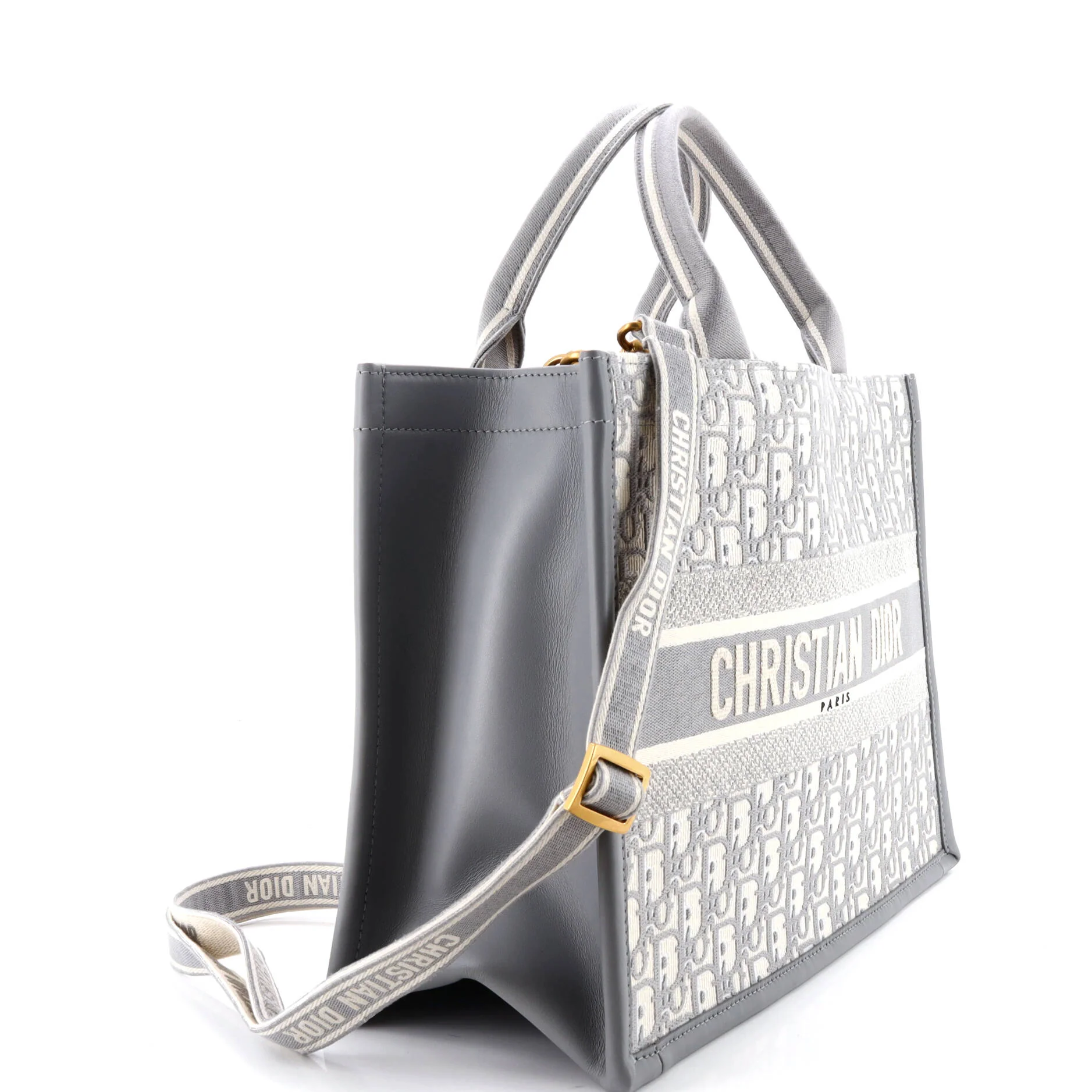 Book Tote with Strap Oblique Canvas Medium - Image 2