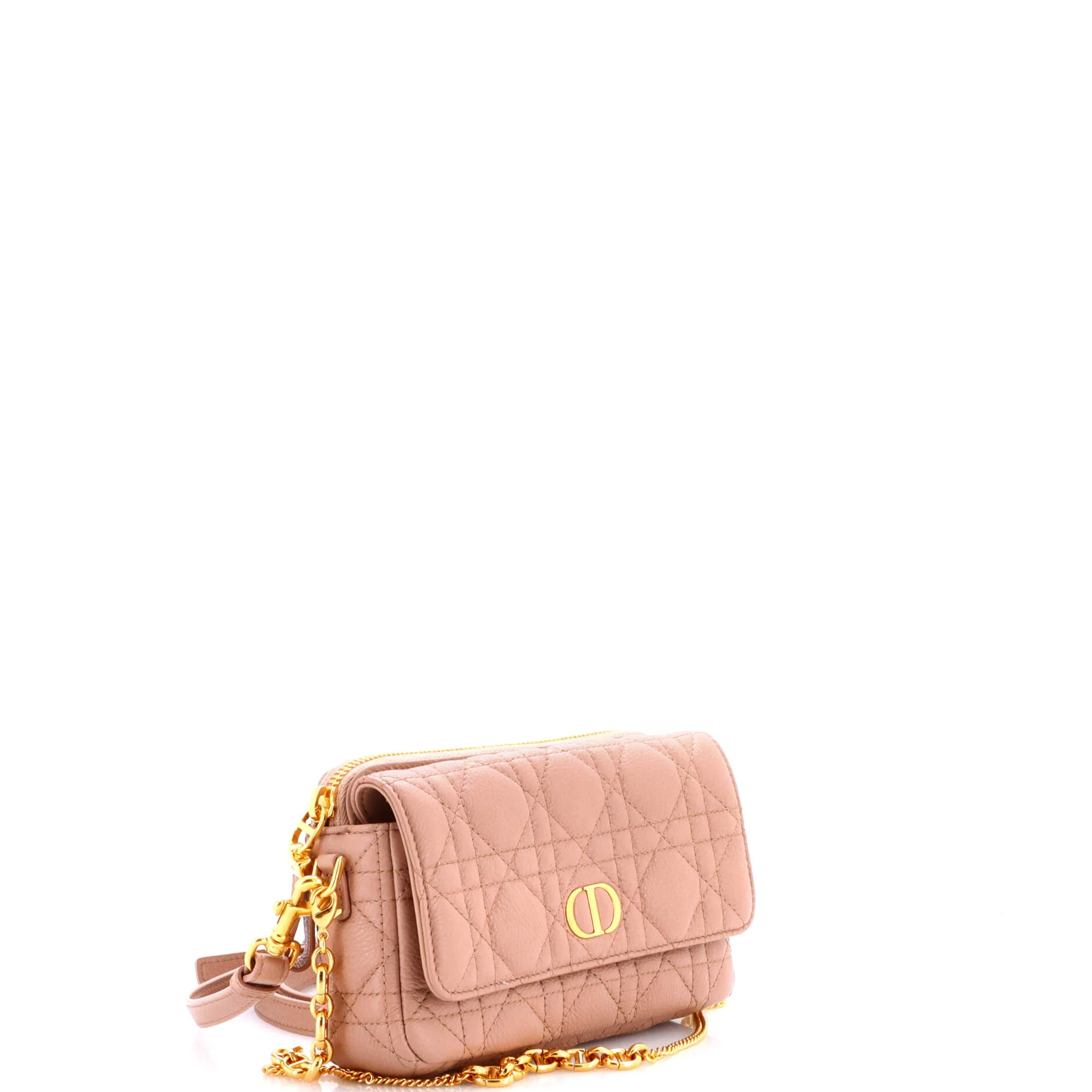 Caro Flap Double Pouch Crossbody Bag Cannage Quilt Calfskin - Image 2