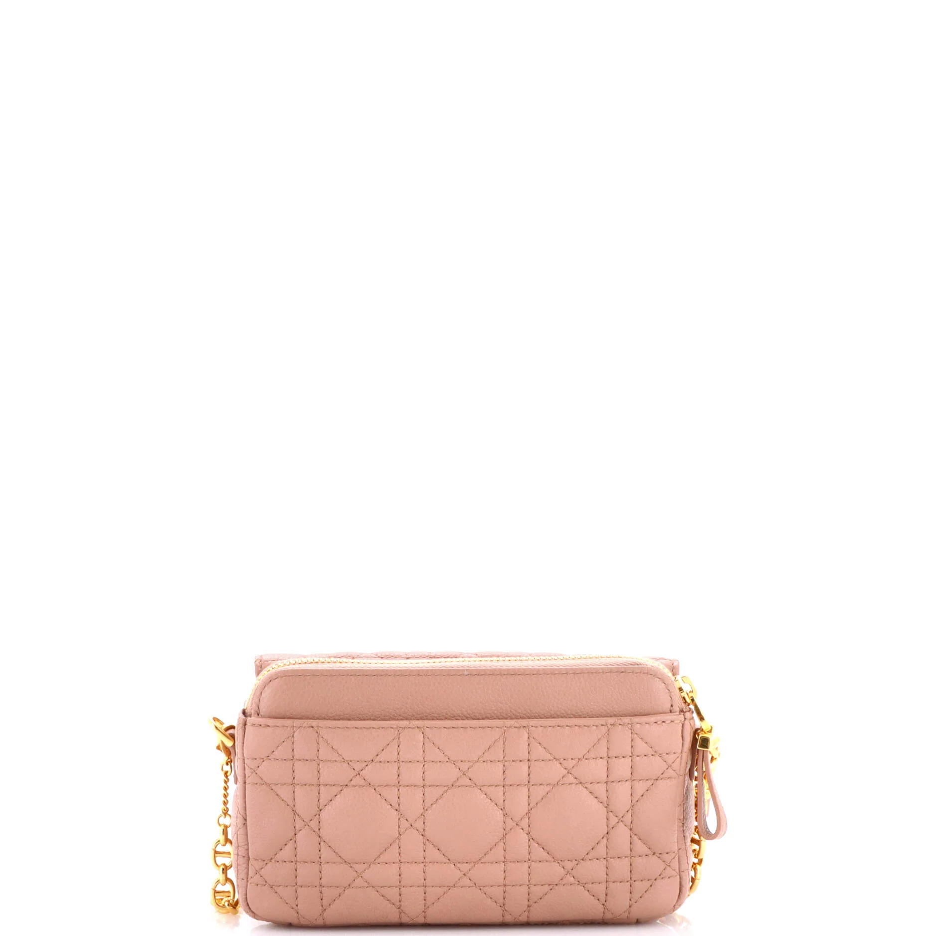 Caro Flap Double Pouch Crossbody Bag Cannage Quilt Calfskin - Image 3