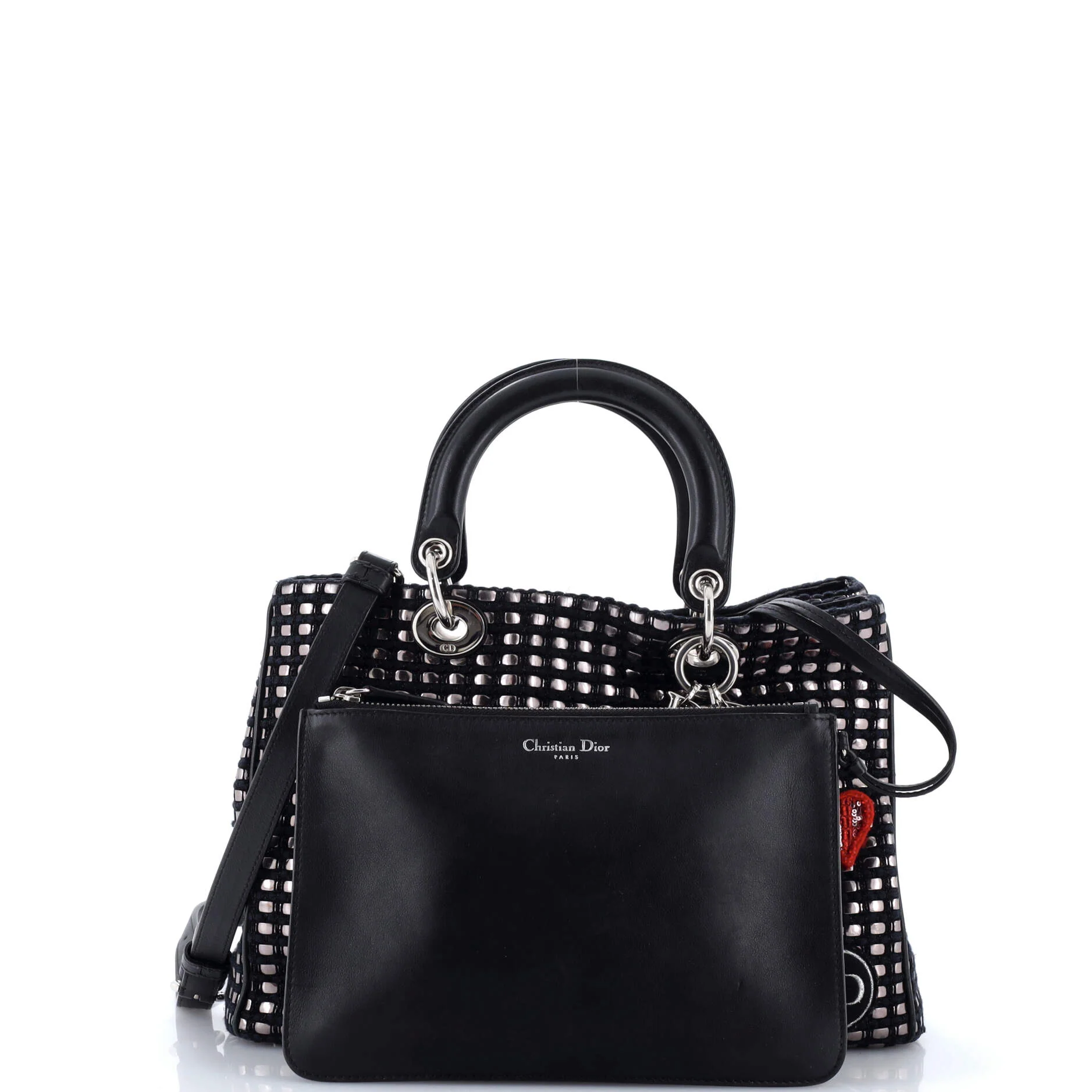 Diorissimo Tote Patch Embellished Metallic Tweed Medium - Image 2