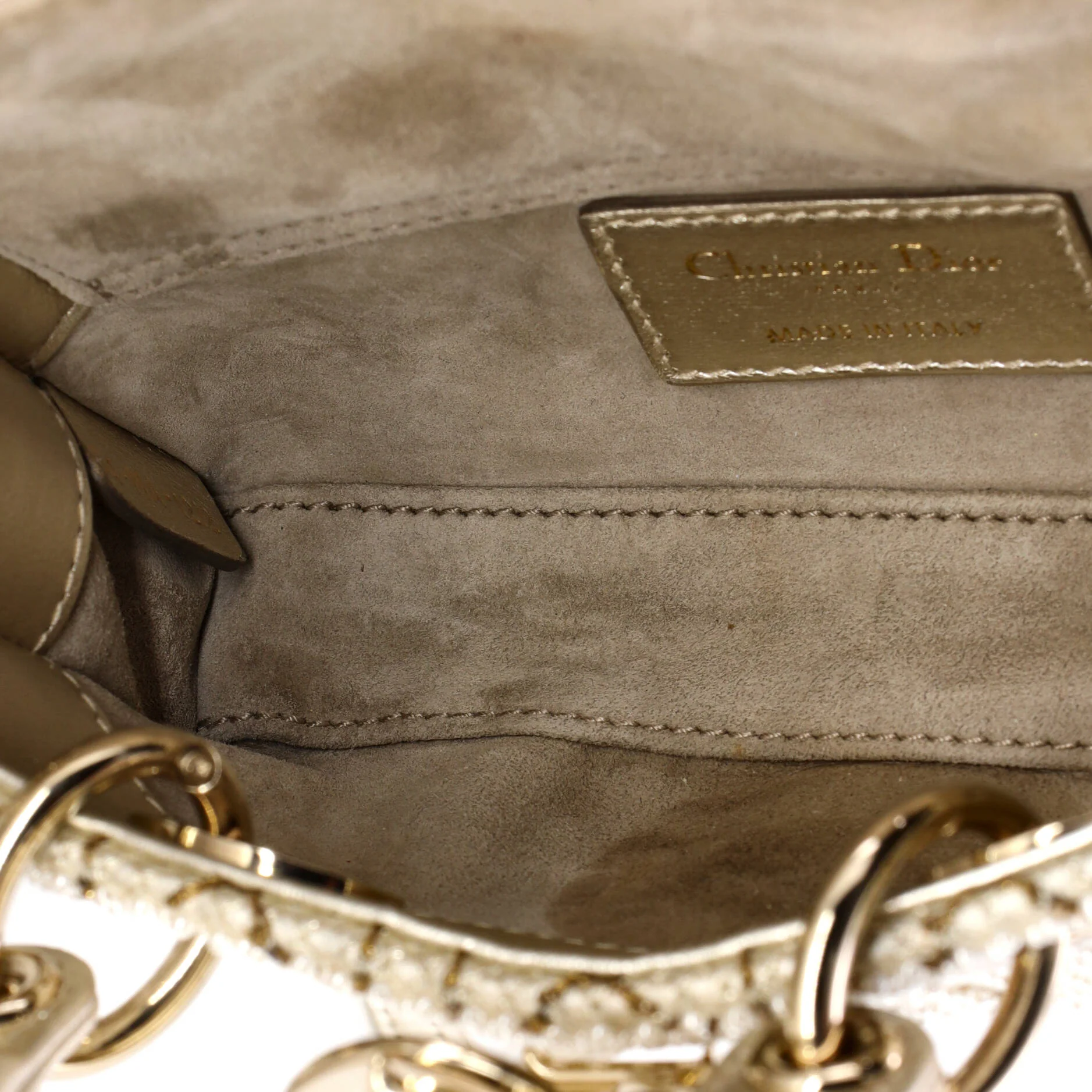 Lady D-Joy Bag Cannage Pearl Beaded Leather Micro - Image 5