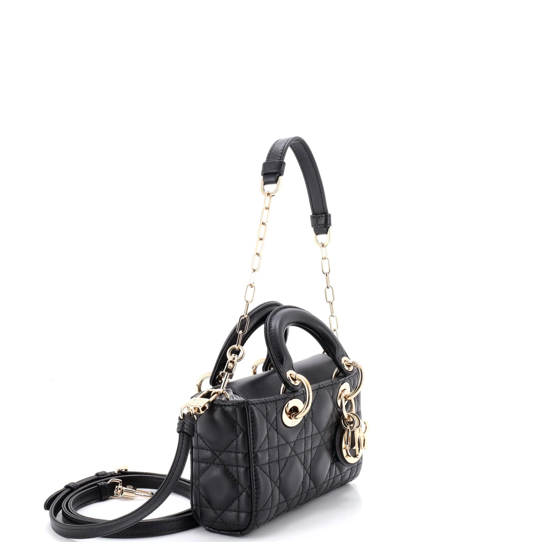 Lady D-Joy Bag Cannage Quilt Lambskin Micro - Image 2