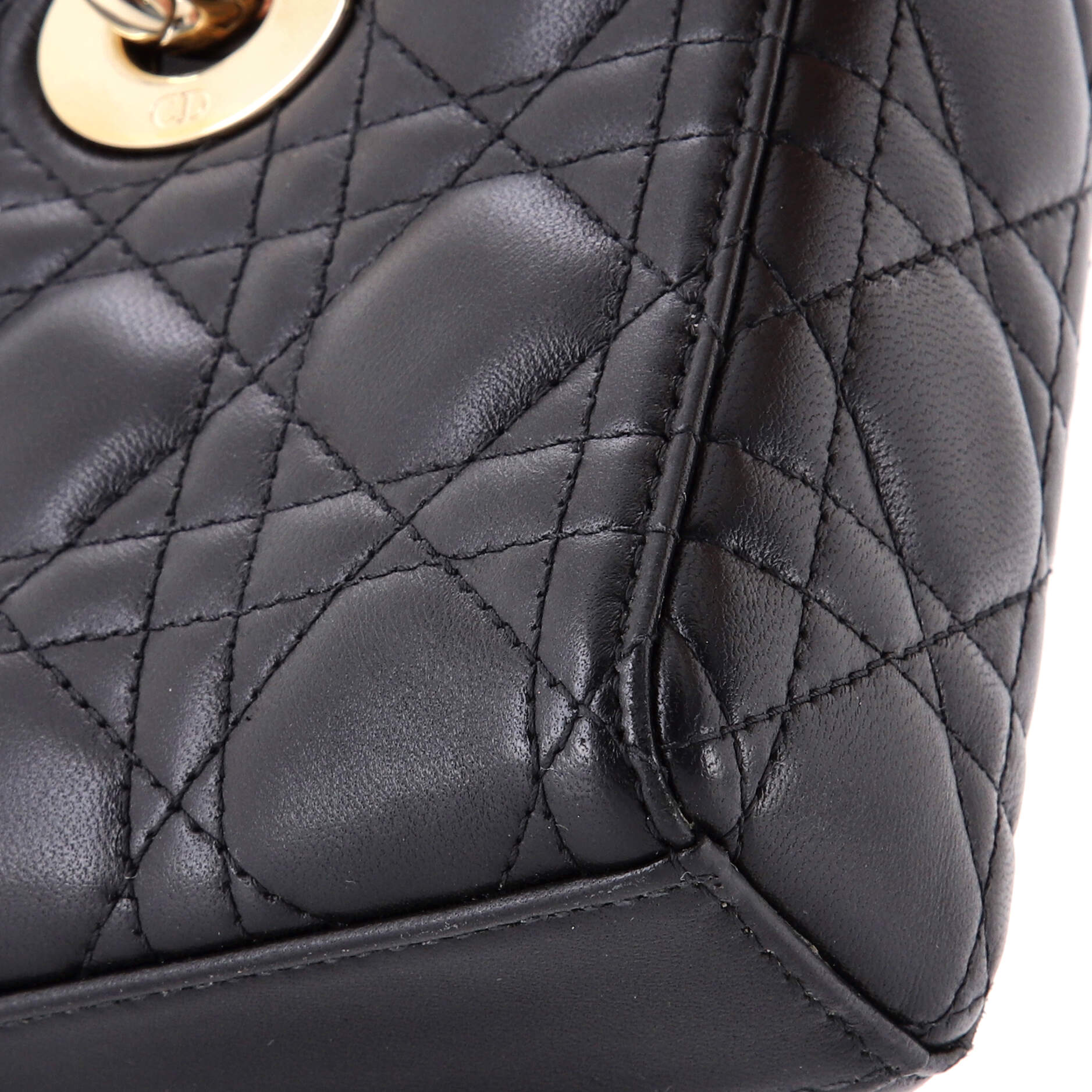 Lady D-Joy Bag Cannage Quilt Lambskin Small - Image 6