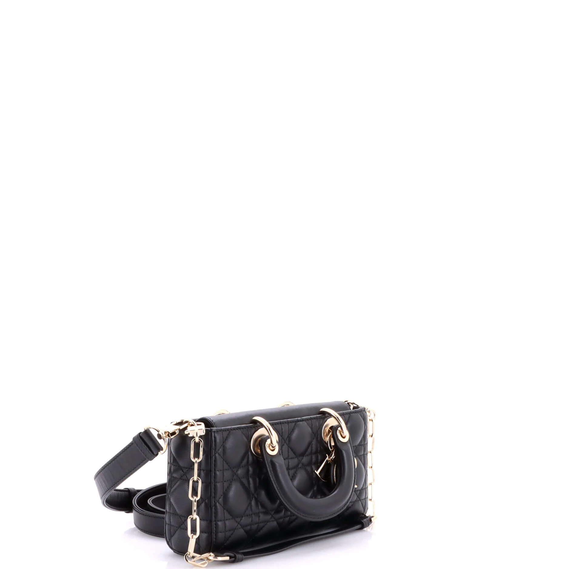 Lady D-Joy Bag Cannage Quilt Lambskin Small - Image 2