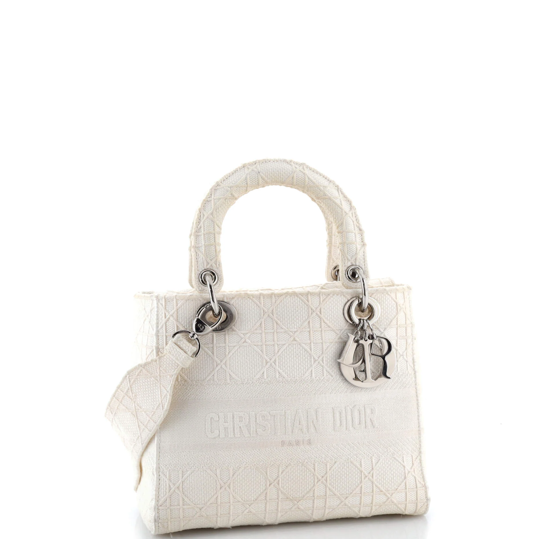 Lady D-Lite Bag Cannage Embroidered Canvas Medium - Image 2