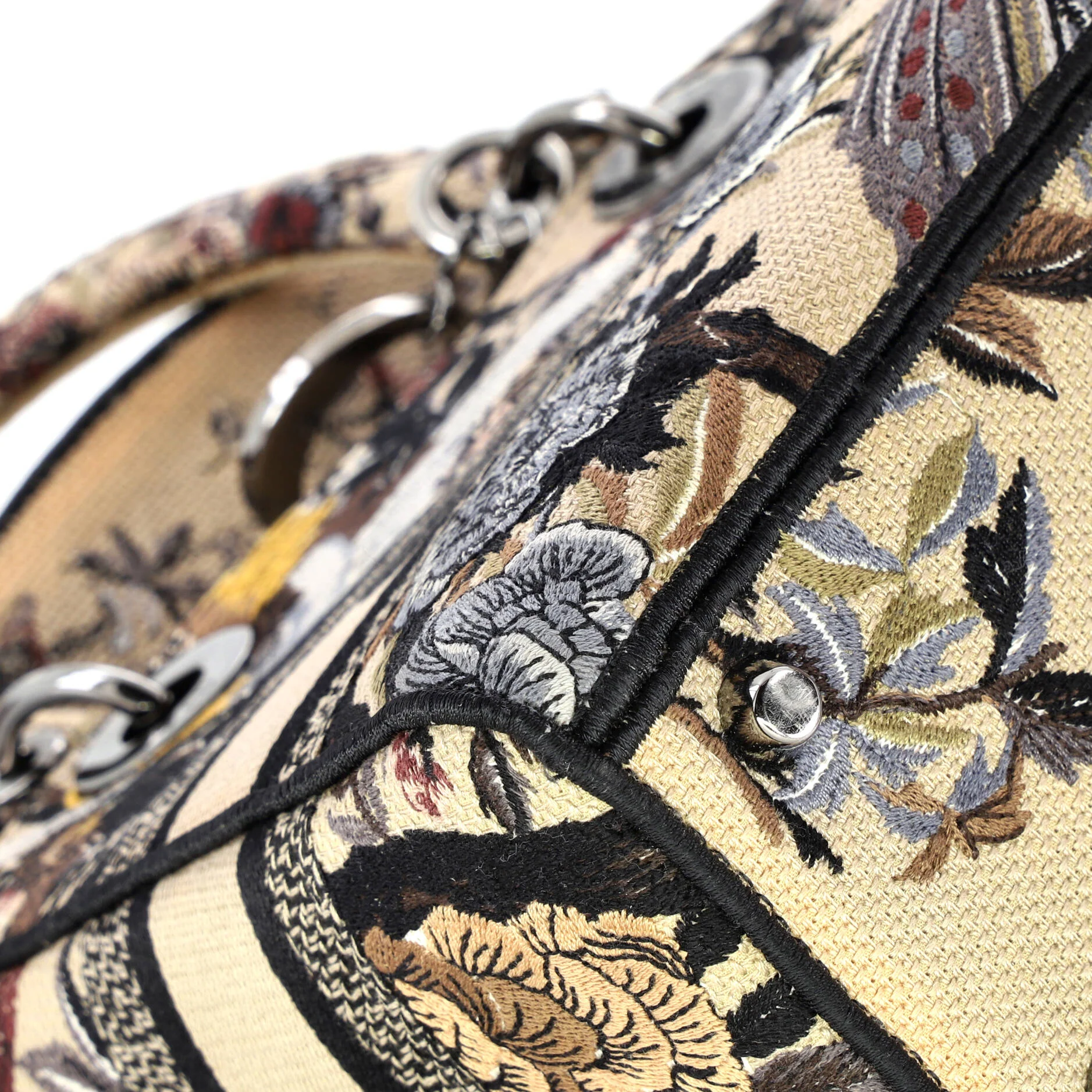 Lady D-Lite Bag Embroidered Canvas Medium - Image 7
