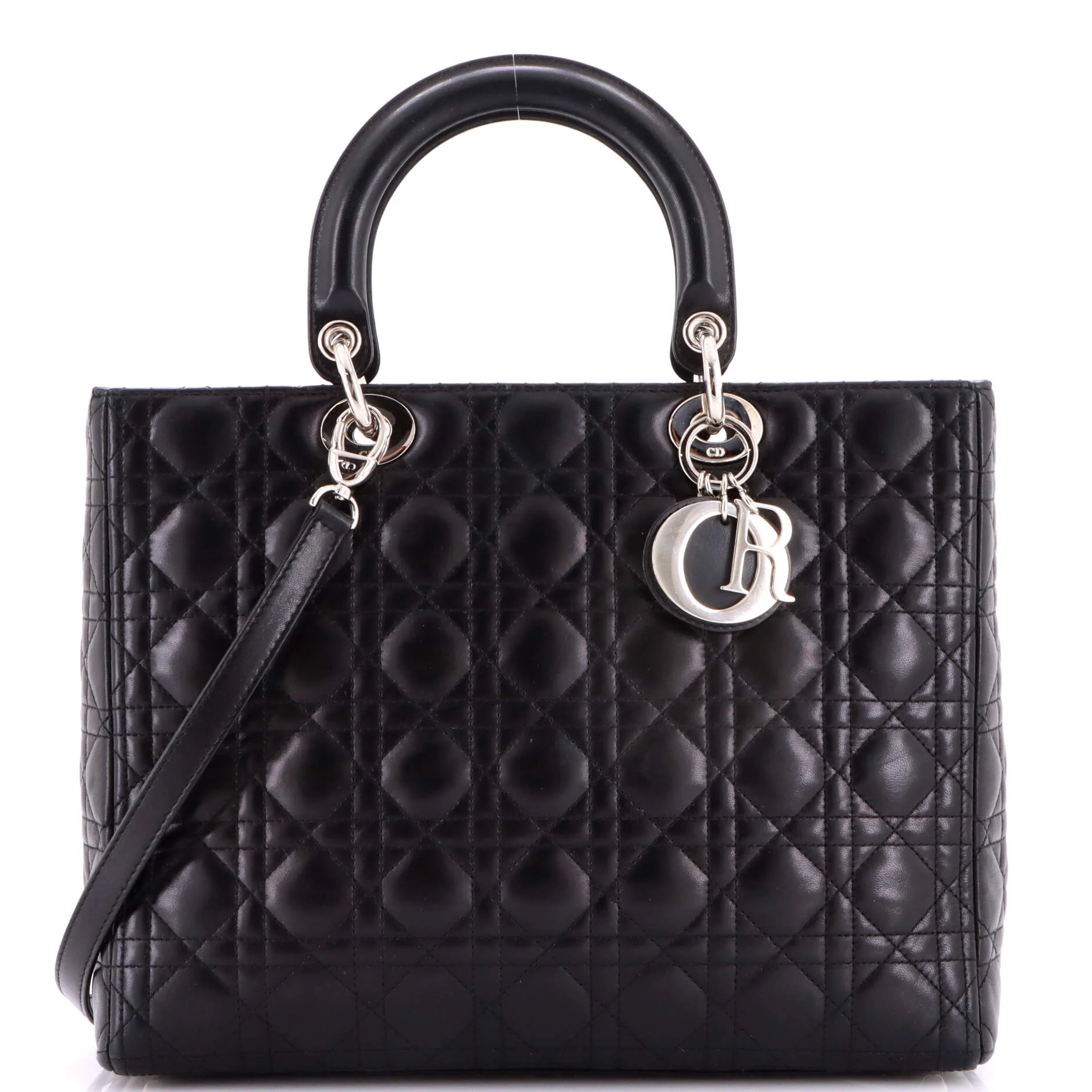 Lady Dior Bag Cannage Quilt Lambskin Large