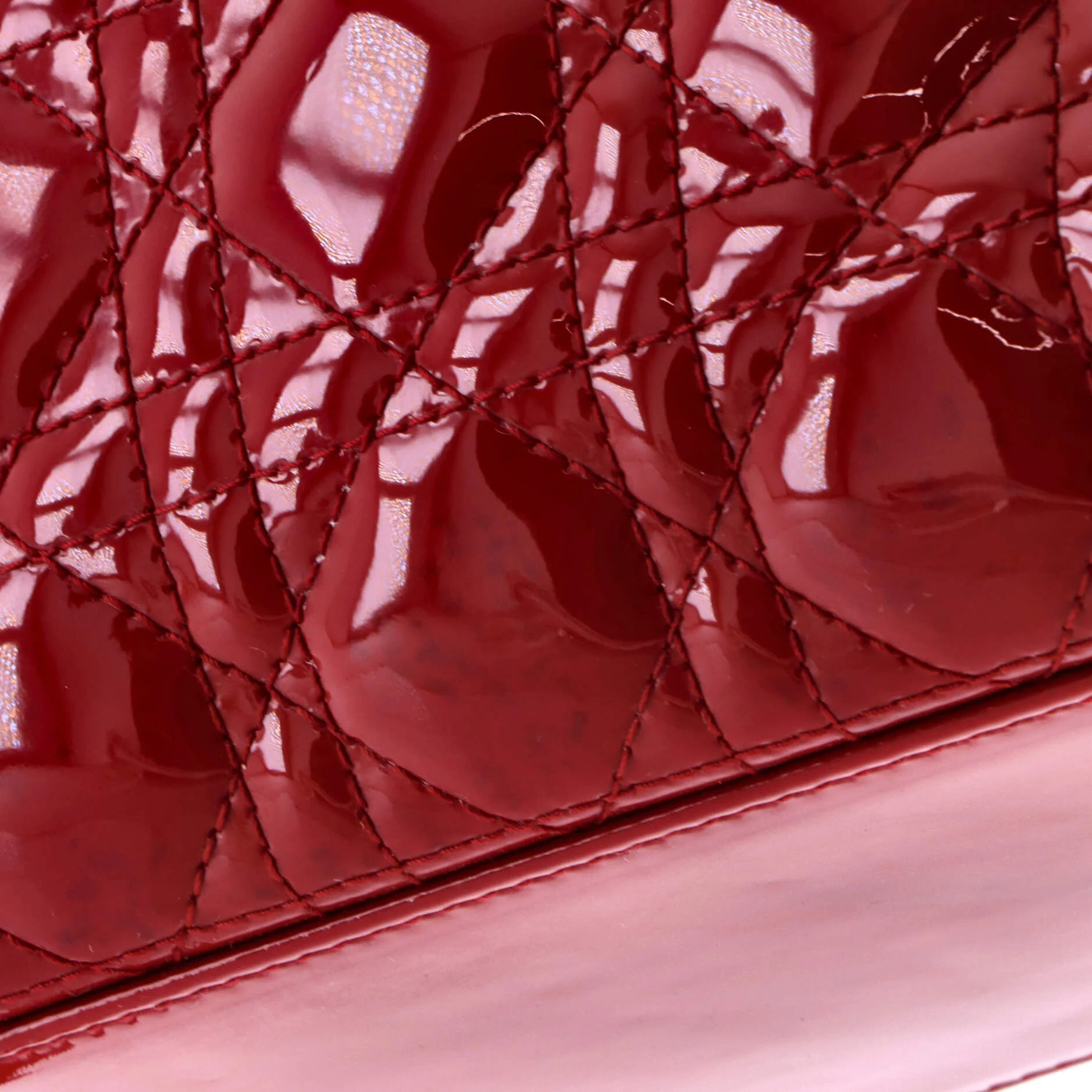 Lady Dior Bag Cannage Quilt Patent Medium - Image 6
