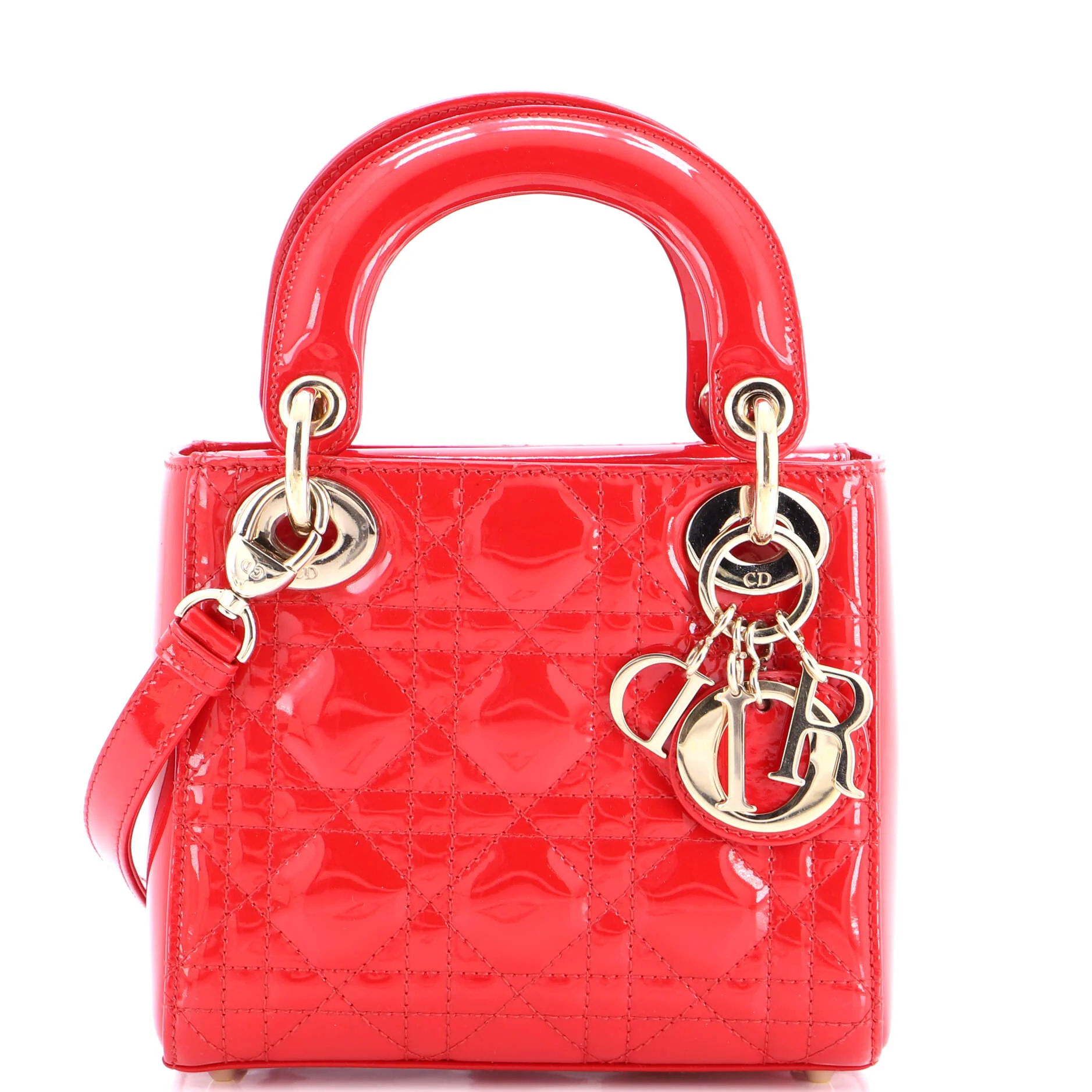 Lady Dior Bag Cannage Quilt Patent Mini