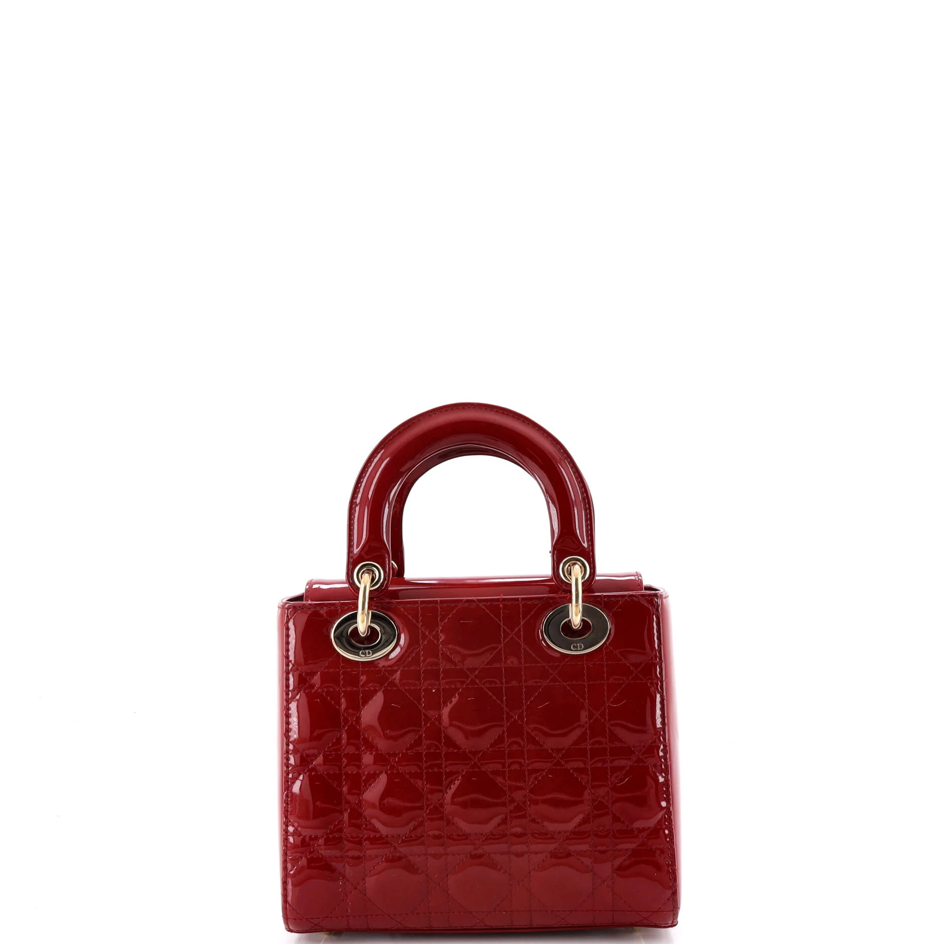 Lady Dior Bag Cannage Quilt Patent Small - Image 3