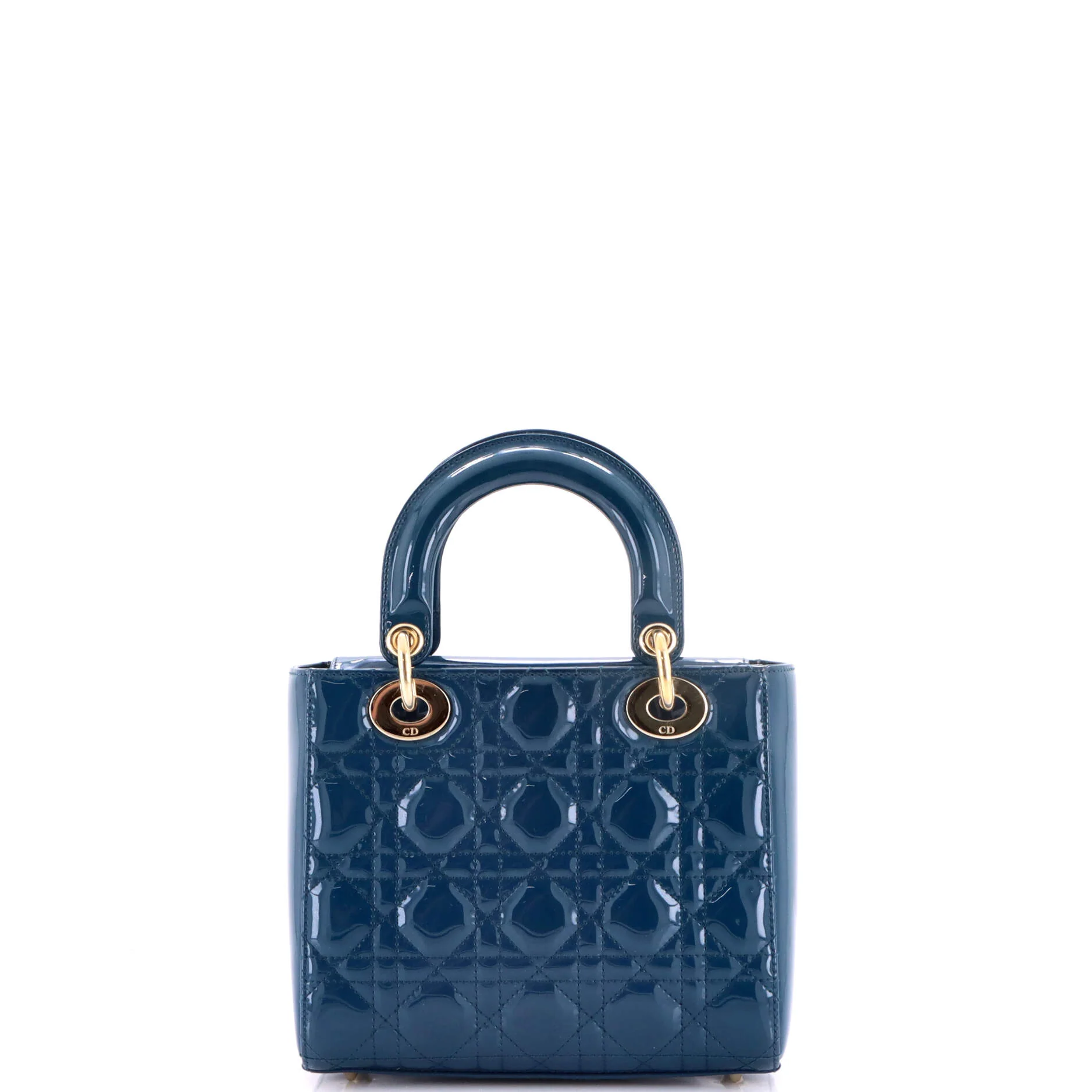 Lady Dior Bag Cannage Quilt Patent Small - Image 3