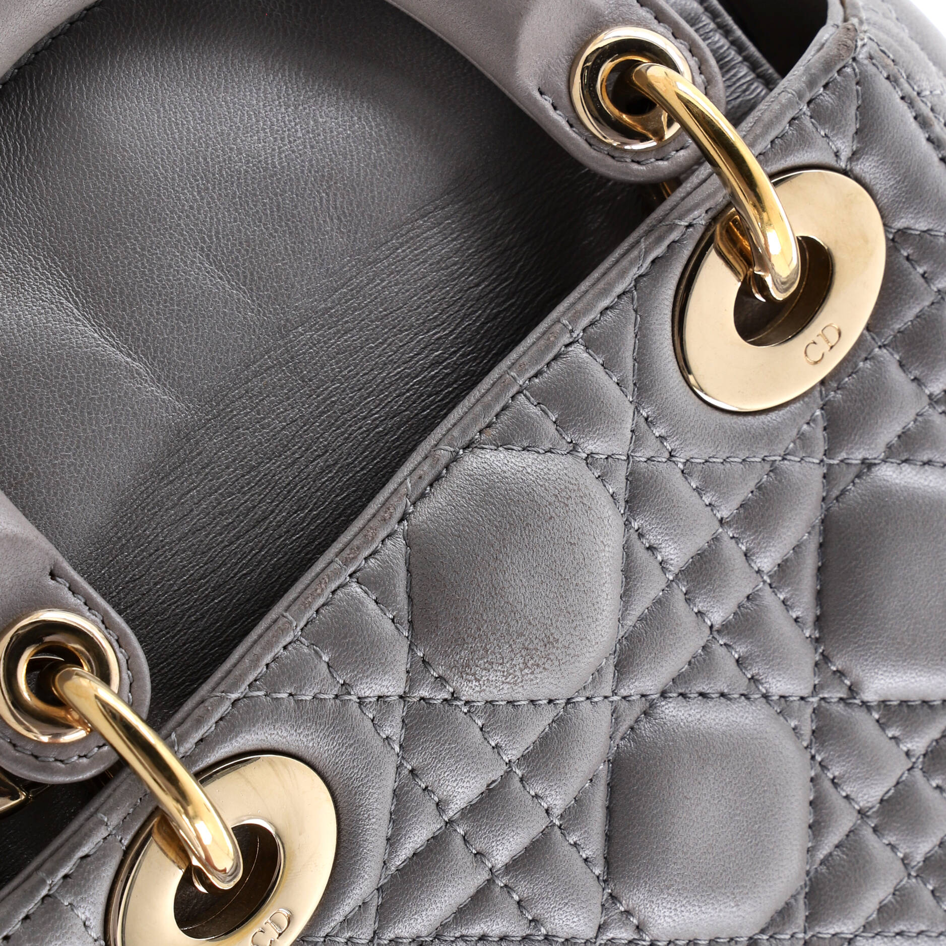 Lady Dior Chain Bag Cannage Quilt Lambskin Mini - Image 6