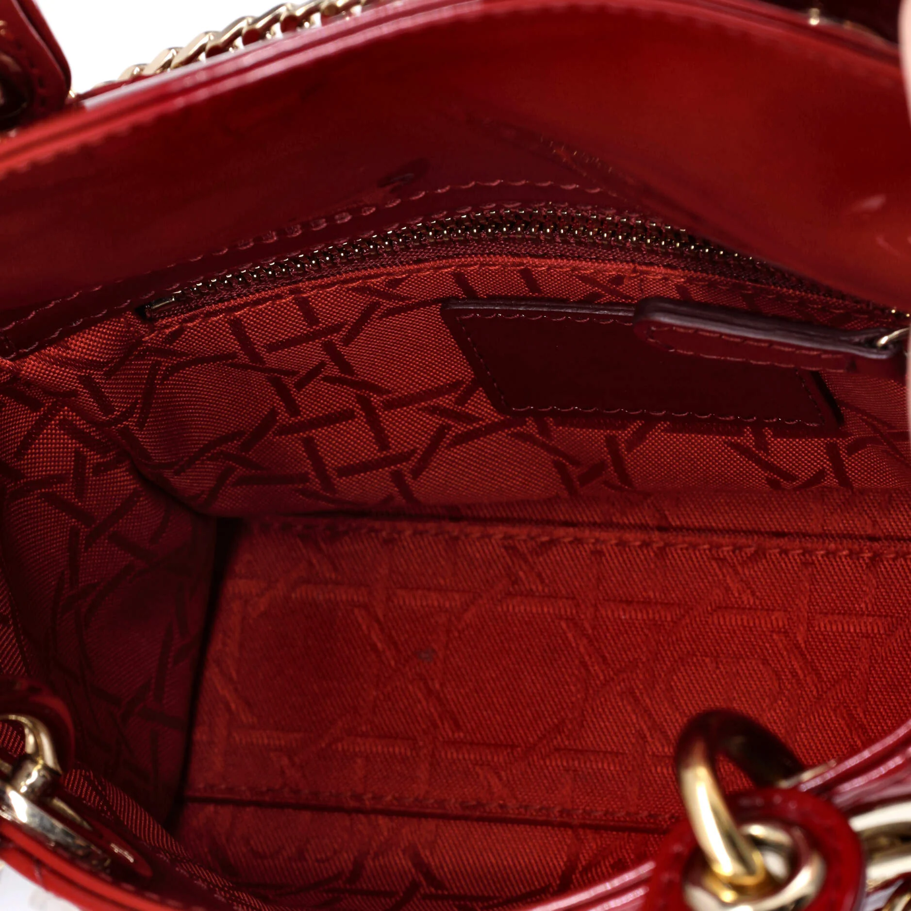 Lady Dior Chain Bag Cannage Quilt Patent Mini - Image 5