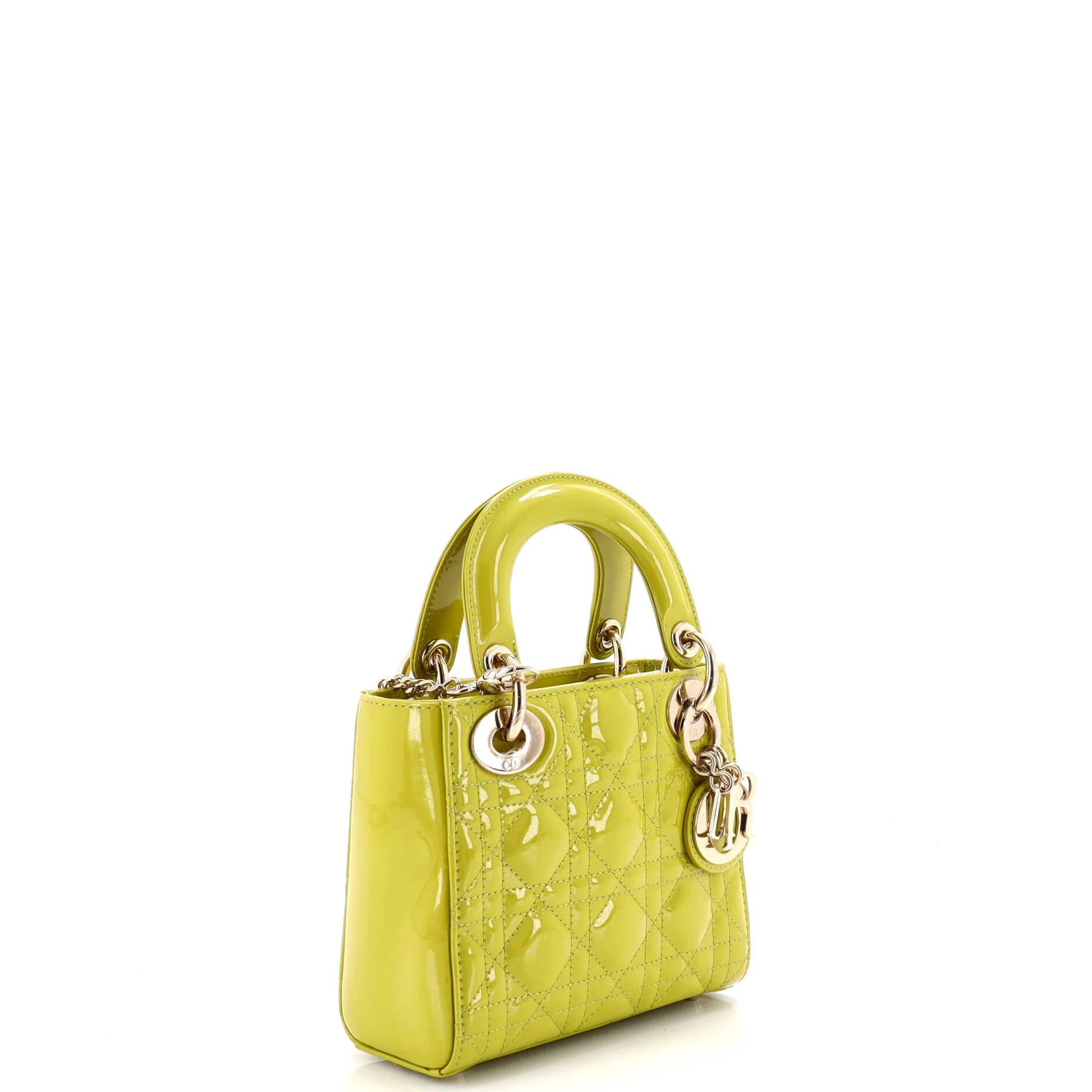Lady Dior Chain Bag Cannage Quilt Patent Mini - Image 2