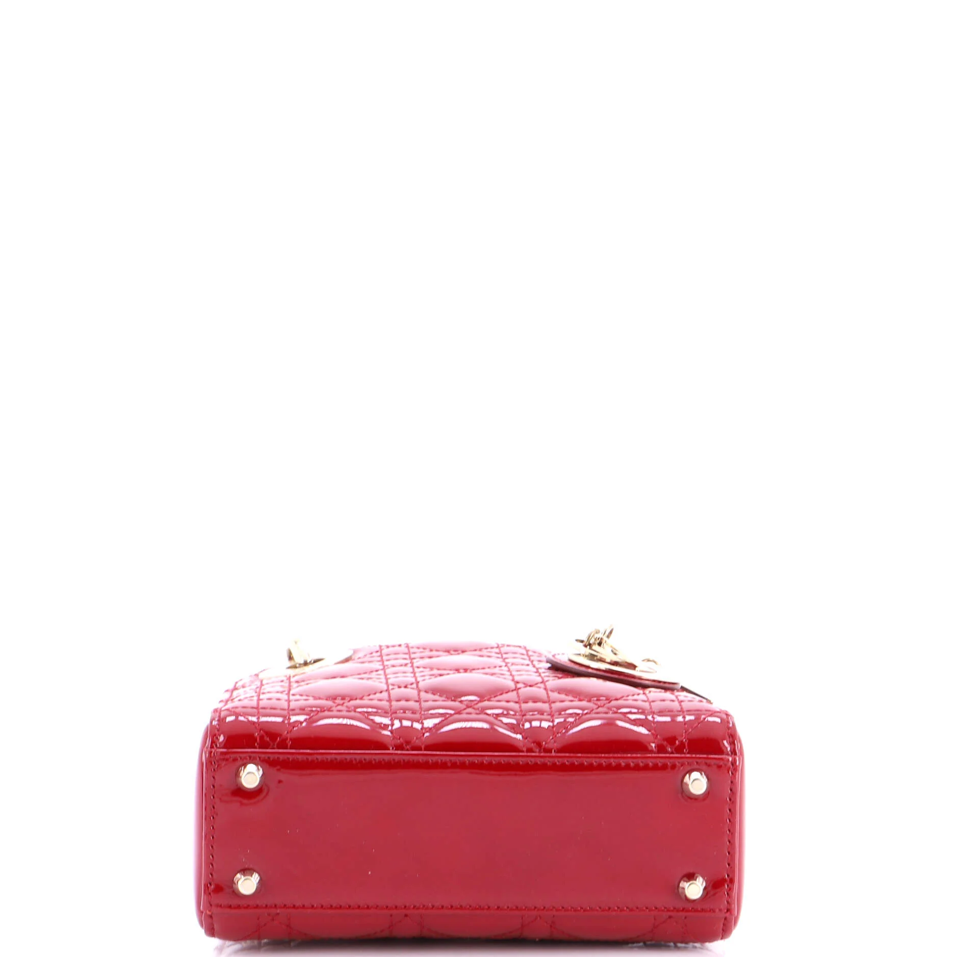 Lady Dior Chain Bag Cannage Quilt Patent Mini - Image 4