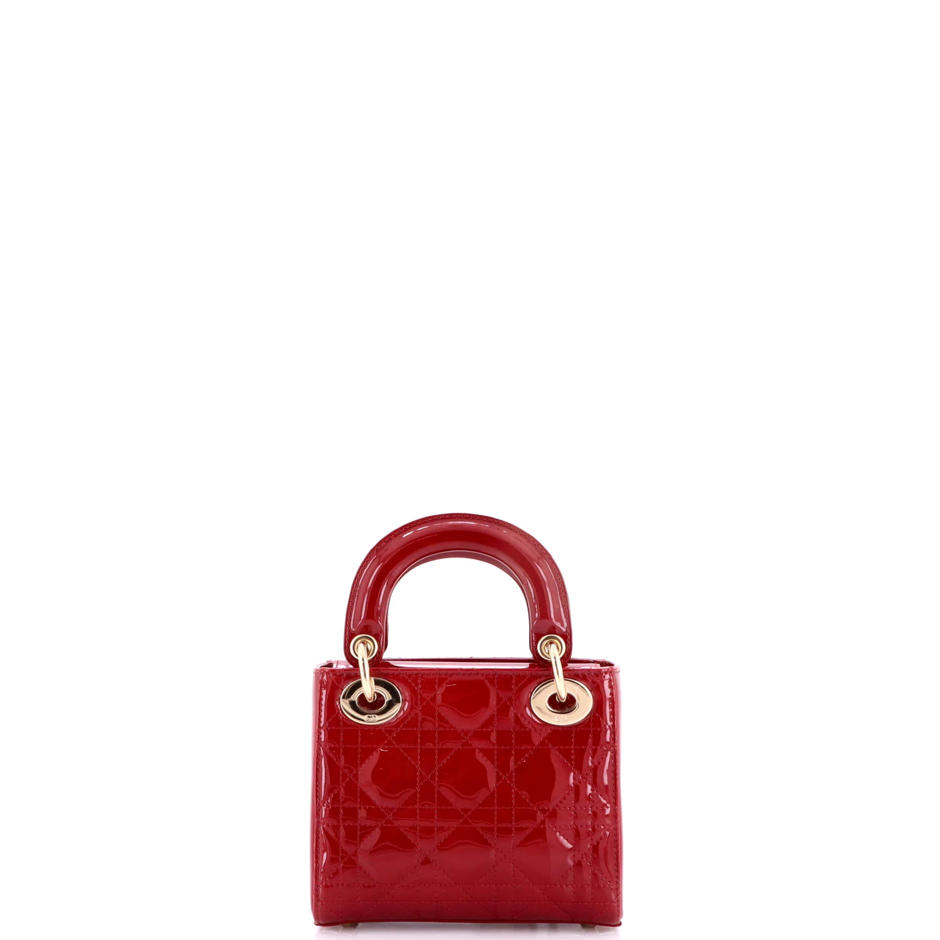 Lady Dior Chain Bag Cannage Quilt Patent Mini - Image 3