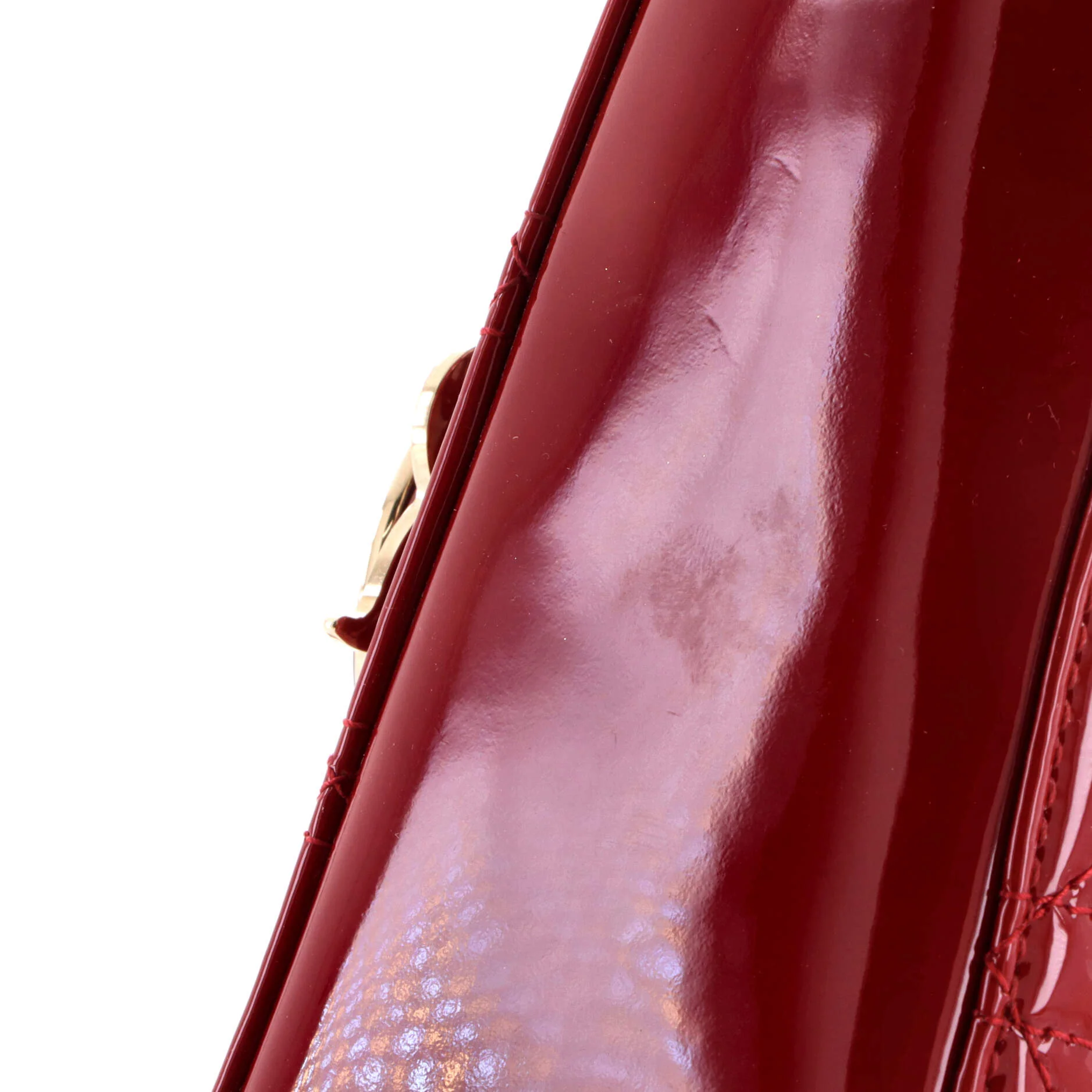 Lady Dior Chain Bag Cannage Quilt Patent Mini - Image 6