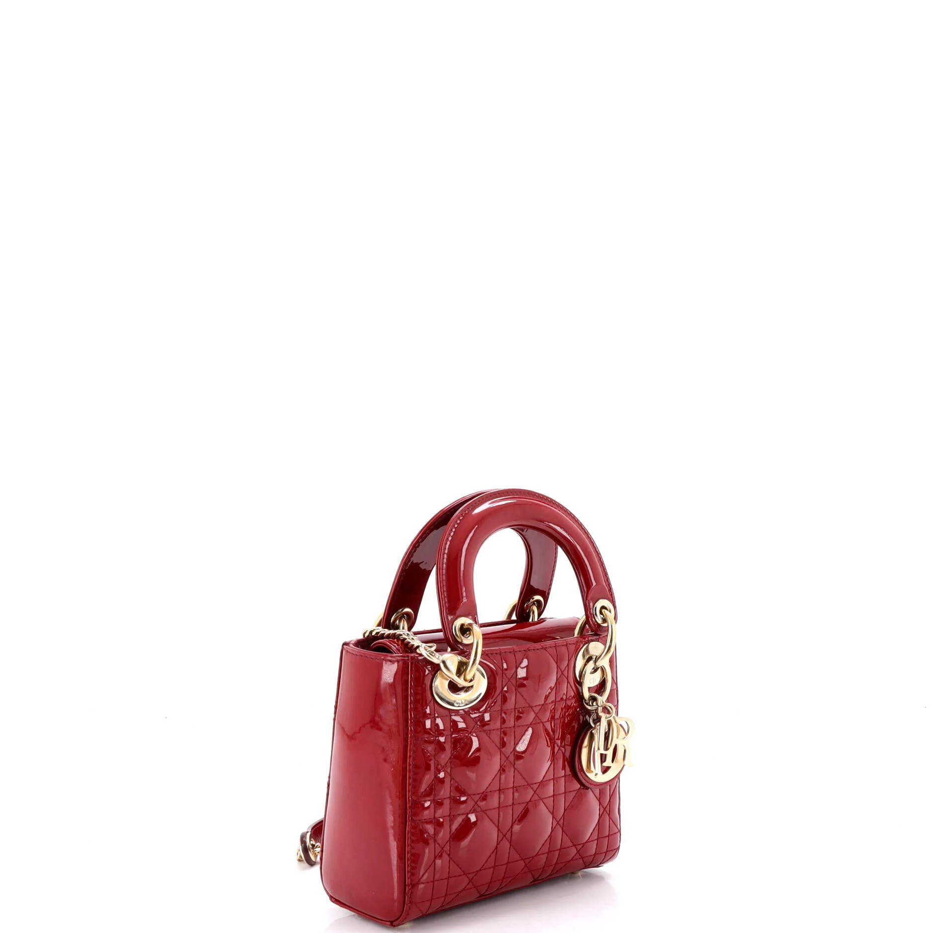 Lady Dior Chain Bag Cannage Quilt Patent Mini - Image 2