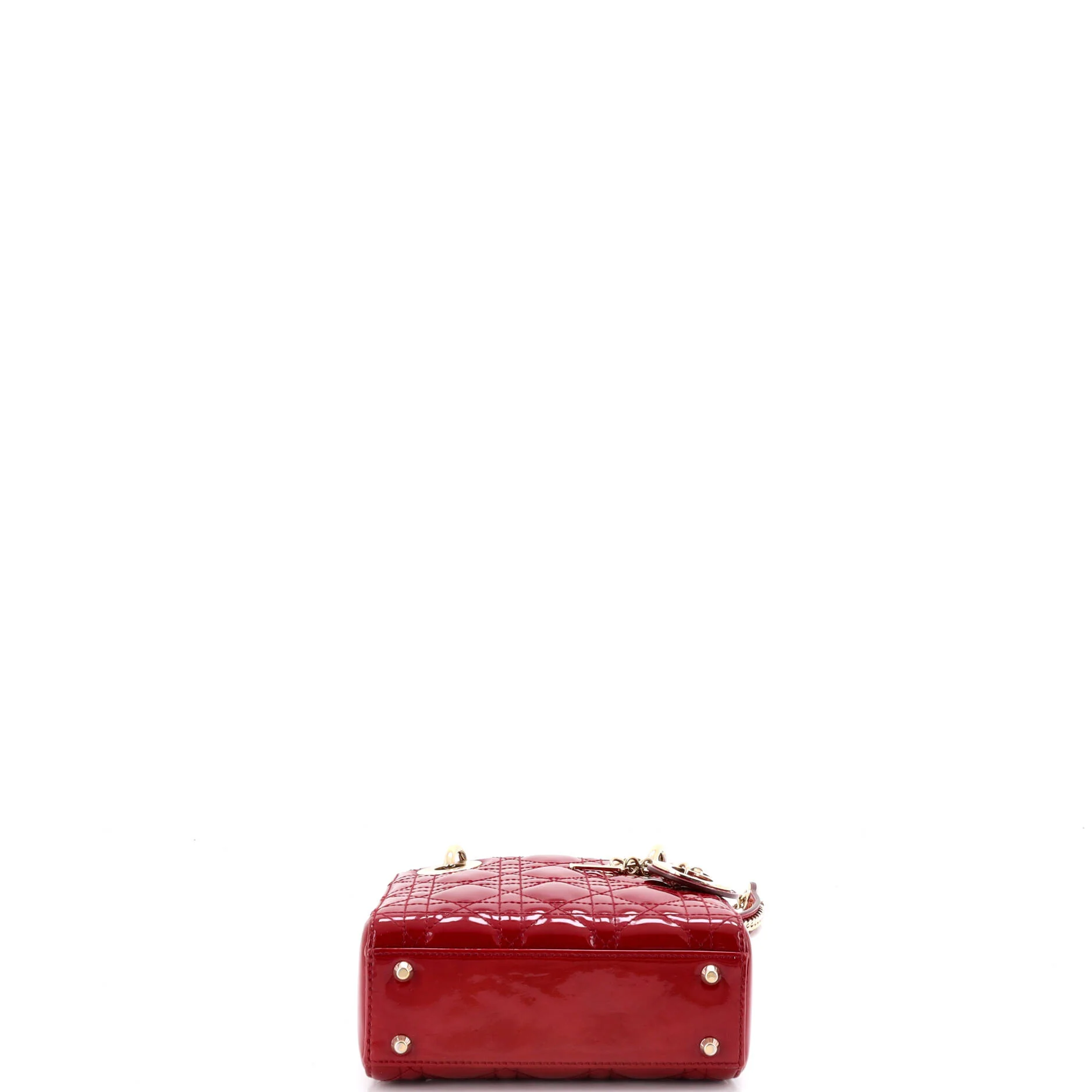Lady Dior Chain Bag Cannage Quilt Patent Mini - Image 4