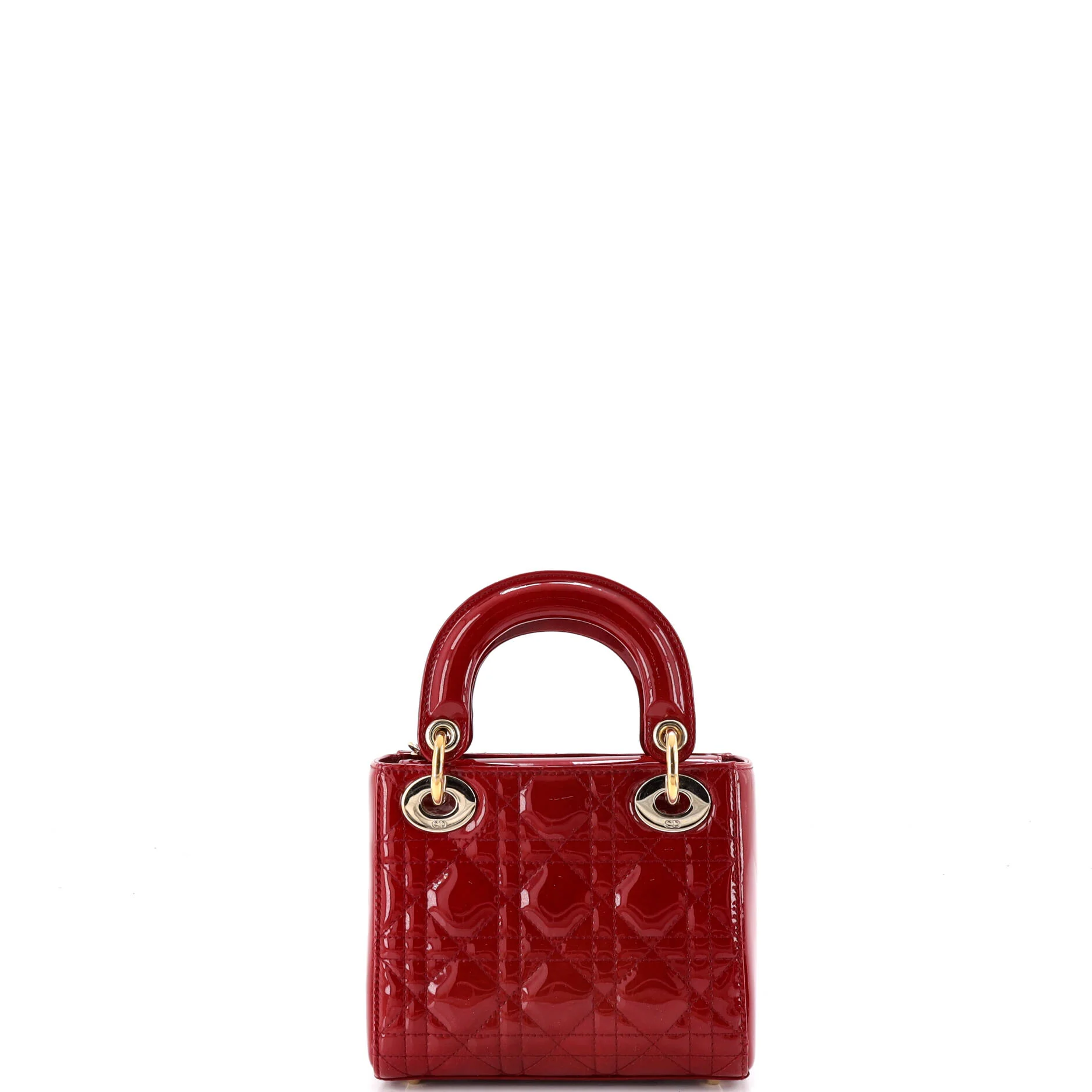 Lady Dior Chain Bag Cannage Quilt Patent Mini - Image 3