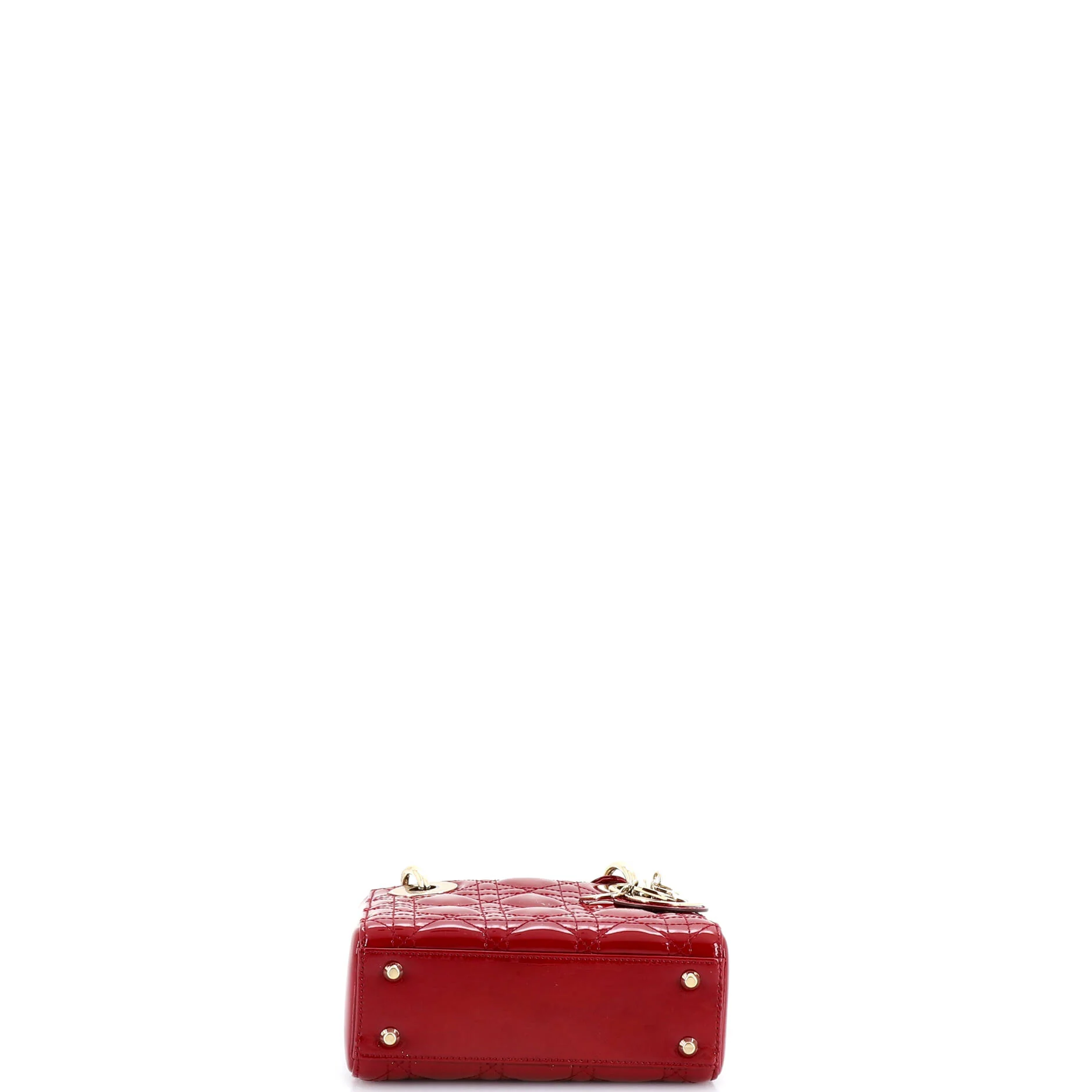 Lady Dior Chain Bag Cannage Quilt Patent Mini - Image 4