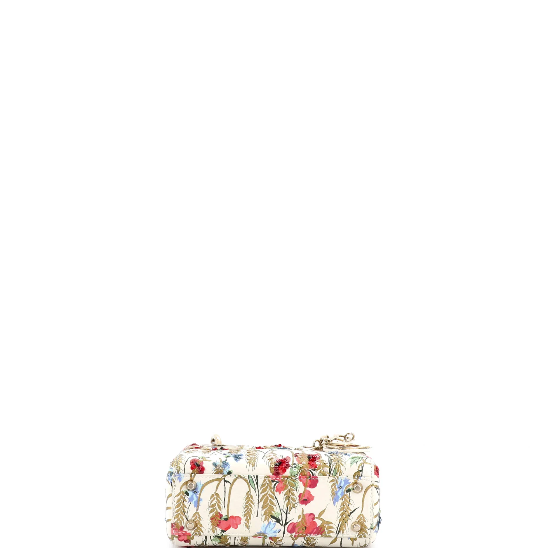 Lady Dior Chain Bag Embroidered Printed Calfskin Mini - Image 4
