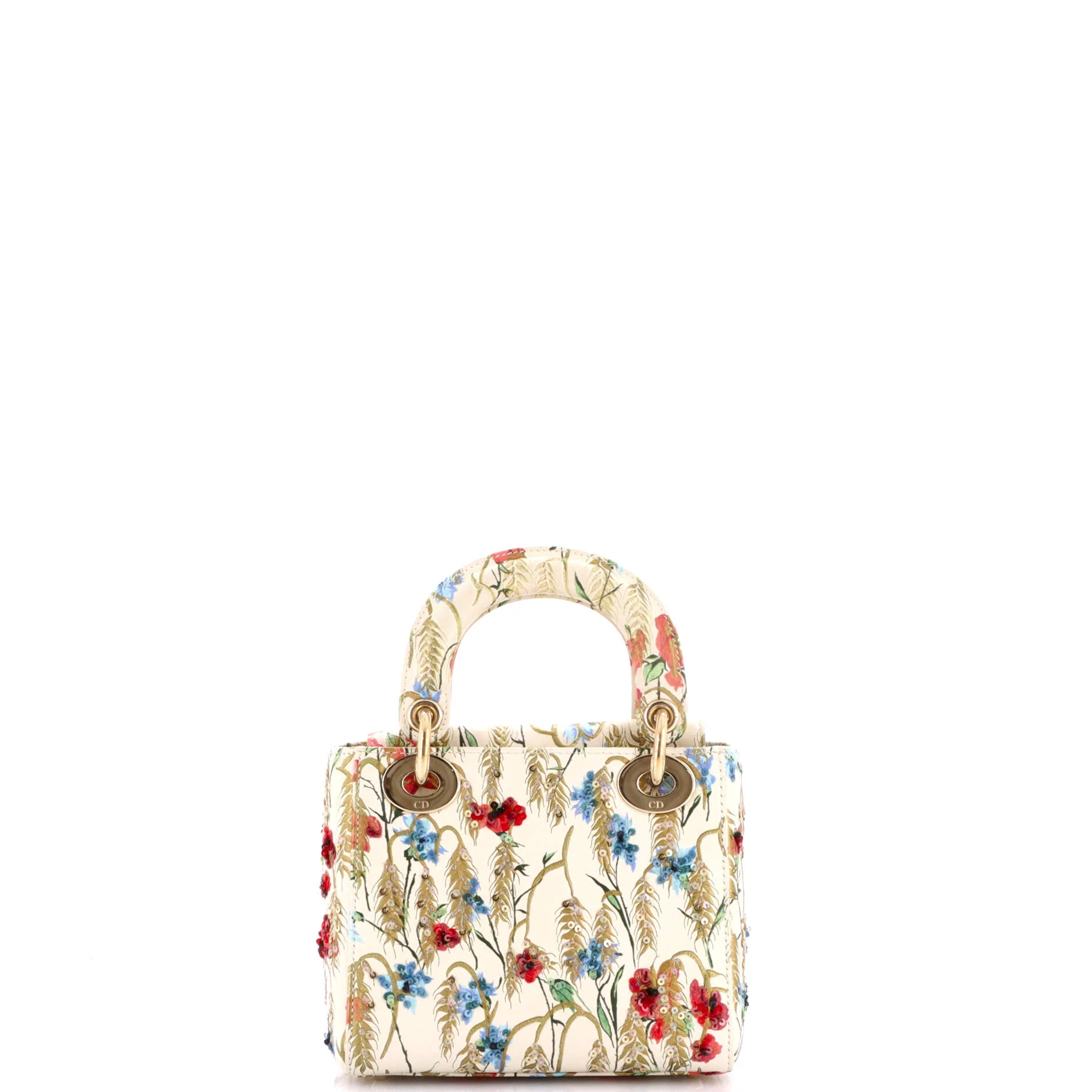 Lady Dior Chain Bag Embroidered Printed Calfskin Mini - Image 3