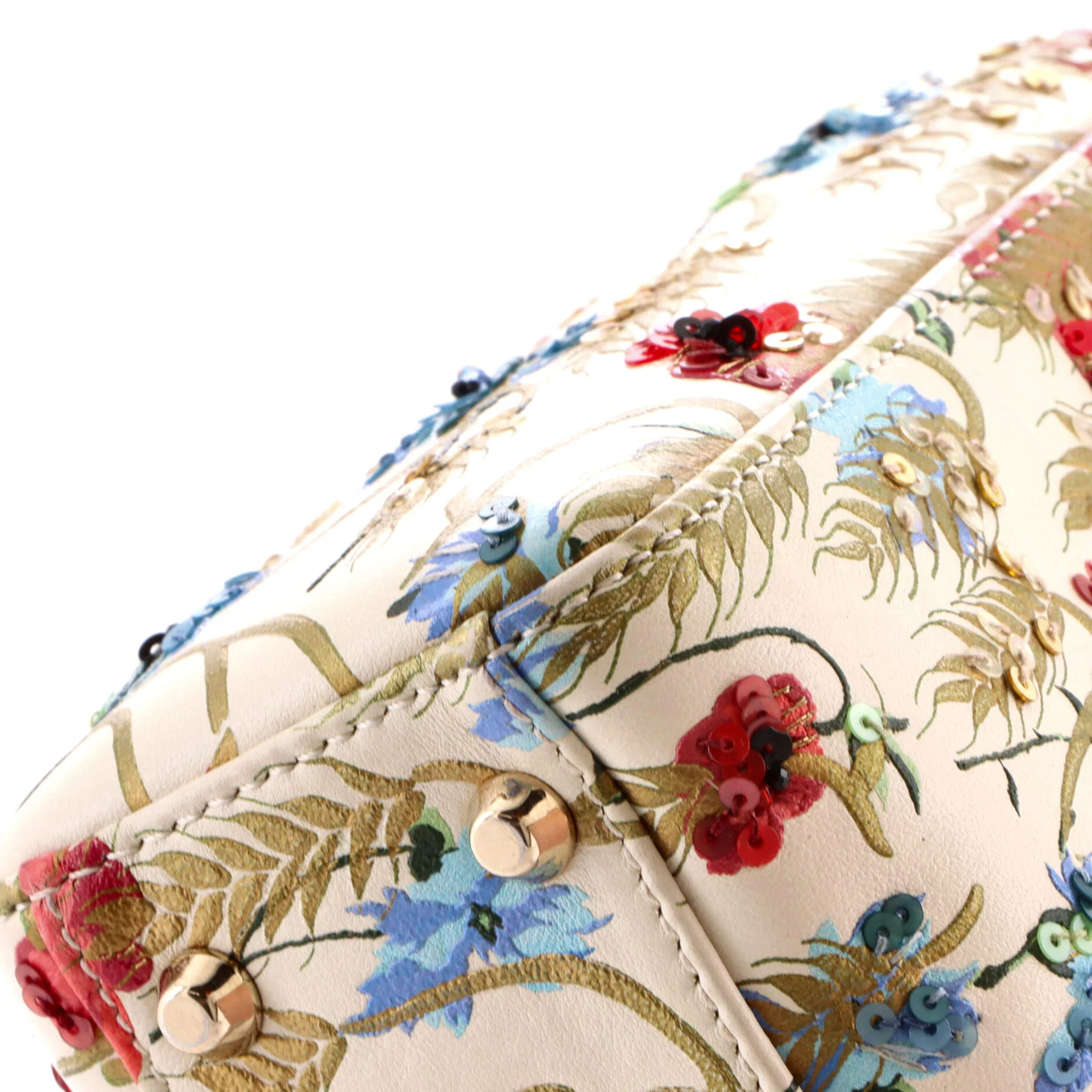 Lady Dior Chain Bag Embroidered Printed Calfskin Mini - Image 6
