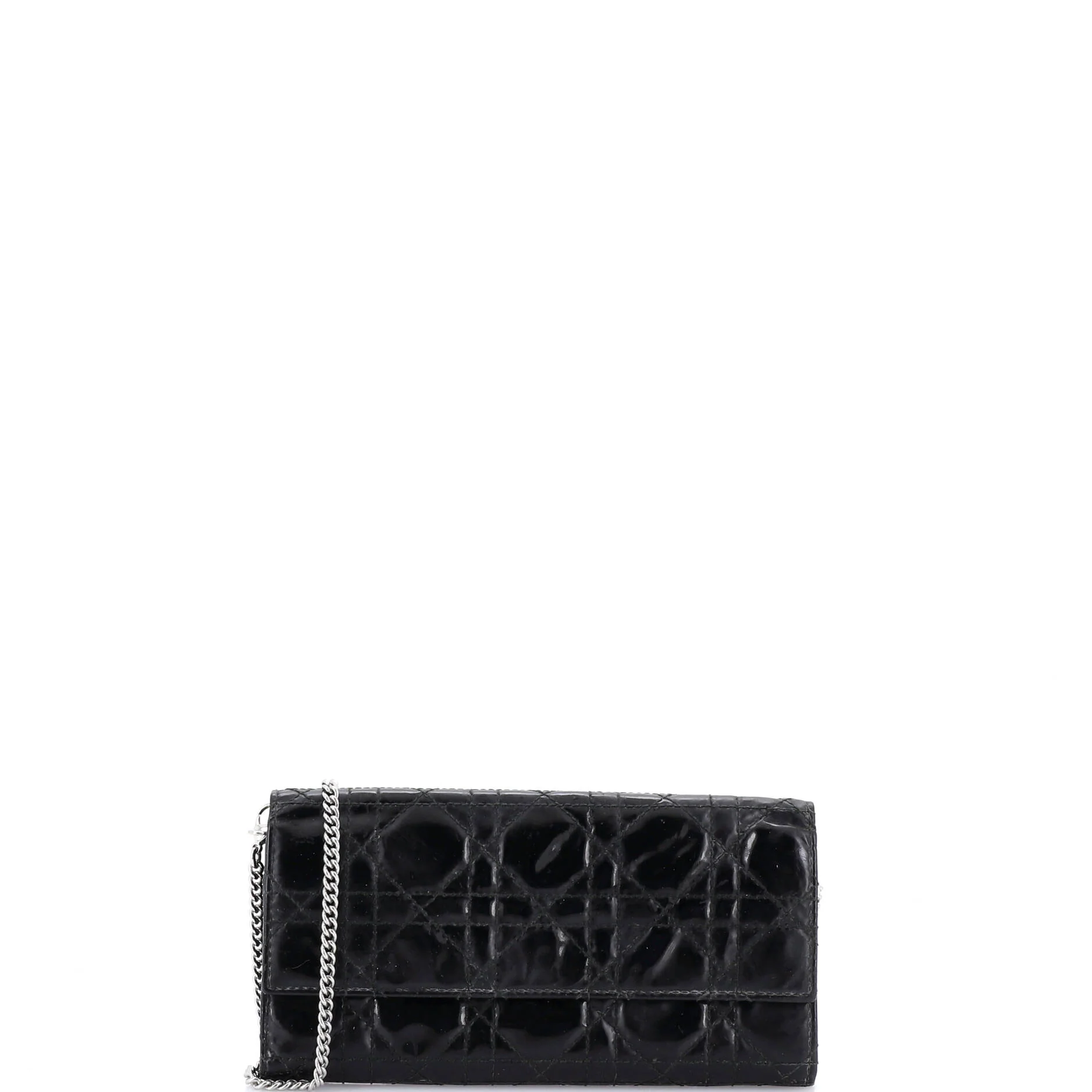 Lady Dior Croisiere Chain Wallet Cannage Quilt Patent