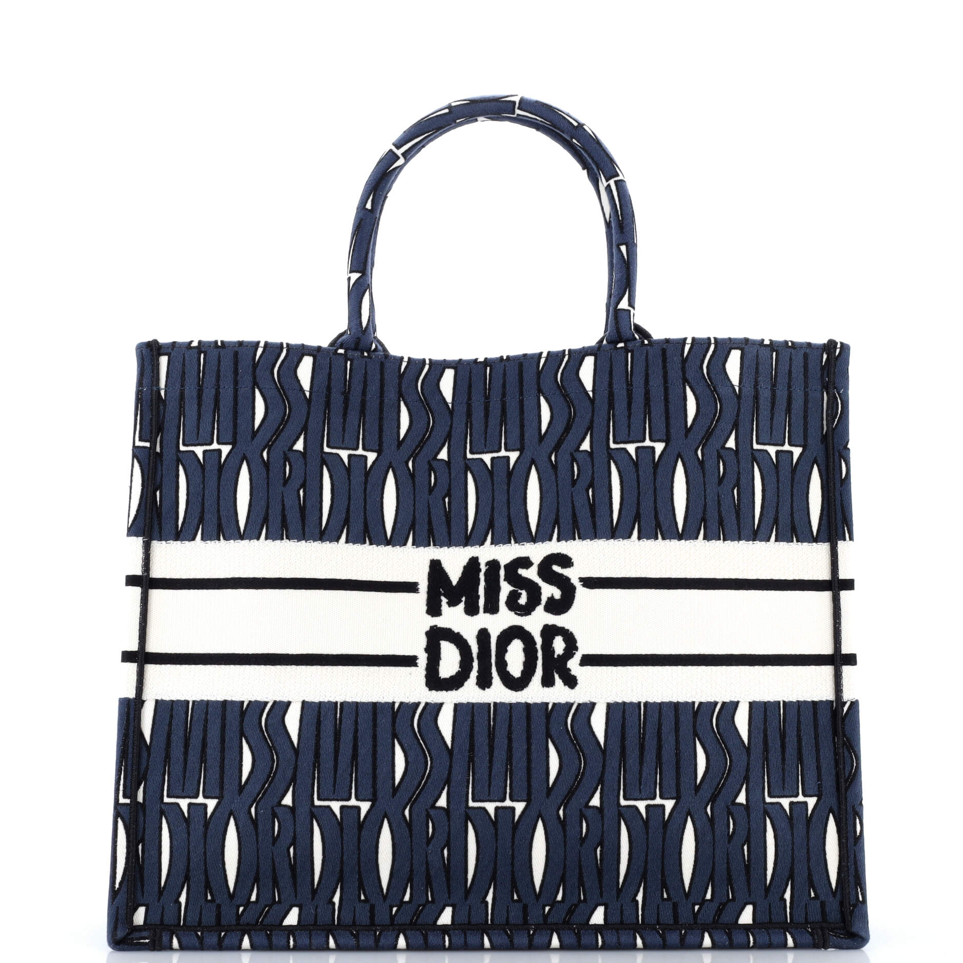 Miss Dior Book Tote Embroidered Canvas Large
