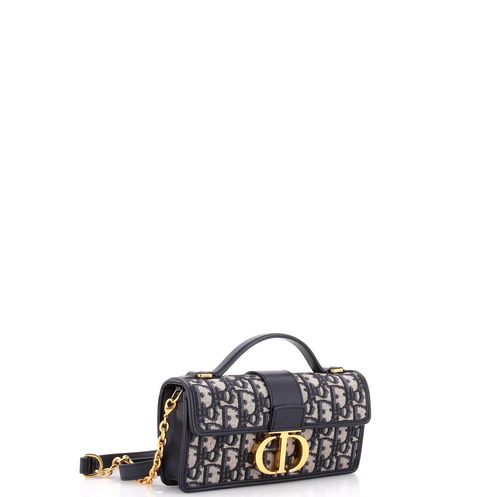 Miss Montaigne Top Handle Flap Bag Oblique Canvas Mini - Image 2