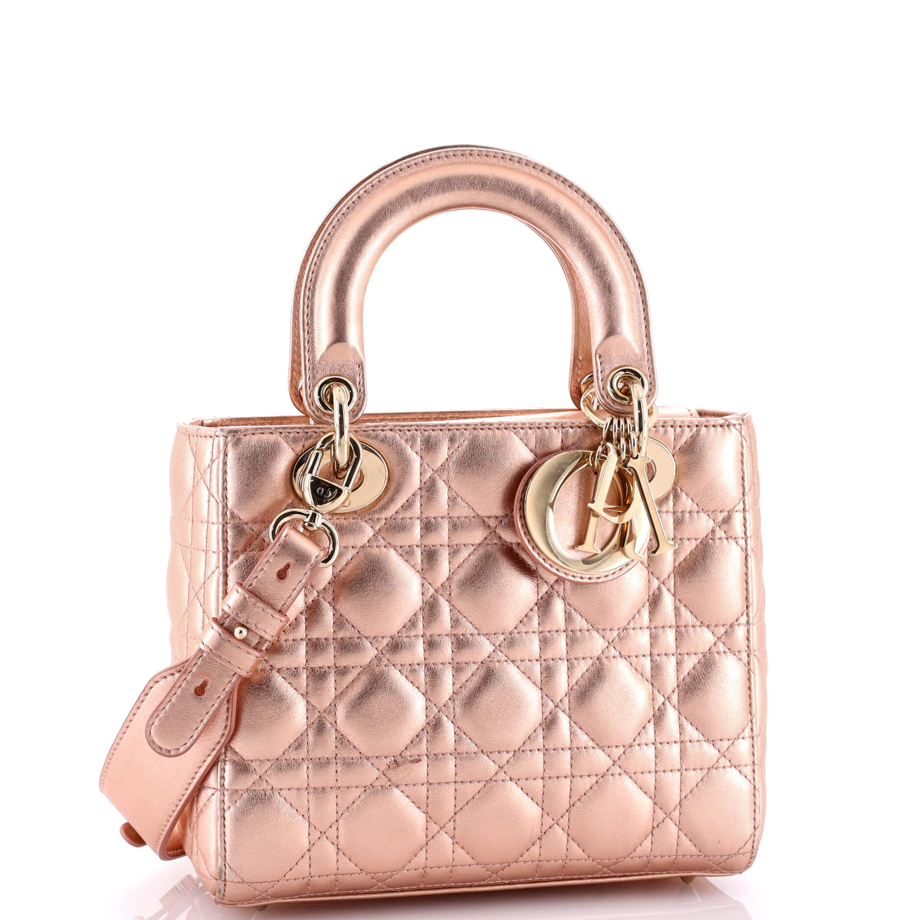 My ABCDior Lady Dior Bag Metallic Cannage Quilt Leather - Image 2