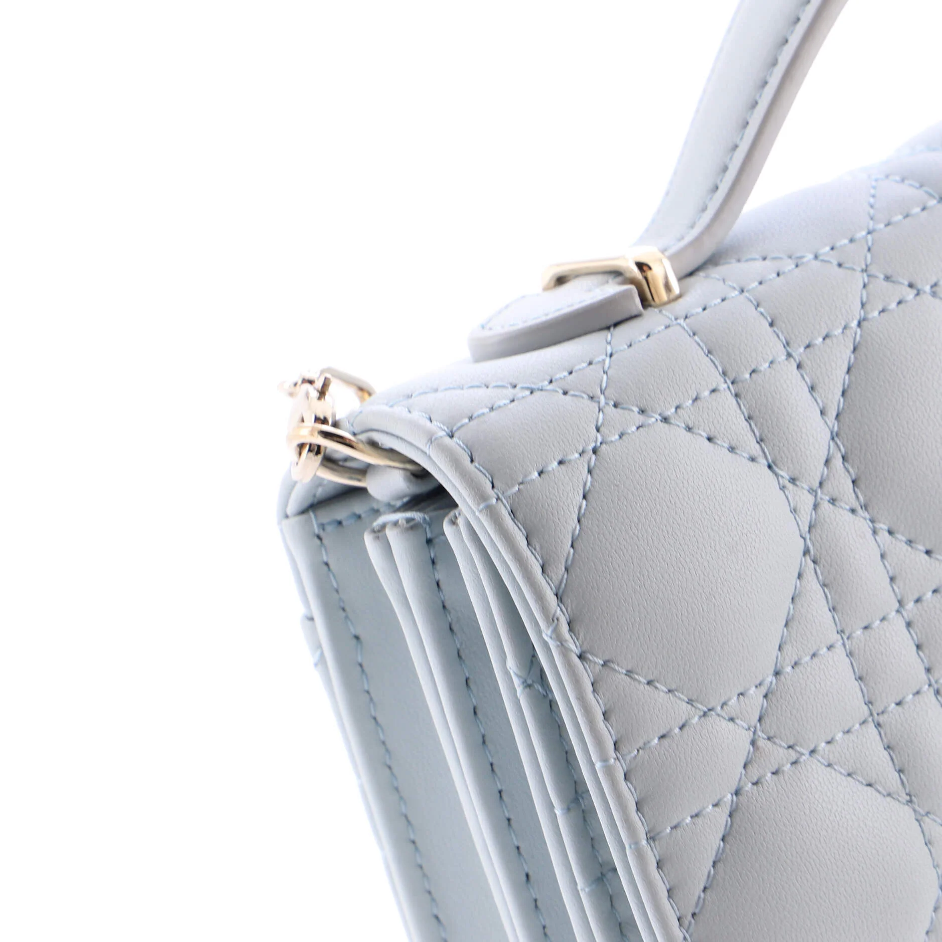 My Dior Top Handle Flap Bag Cannage Quilt Lambskin Mini - Image 7