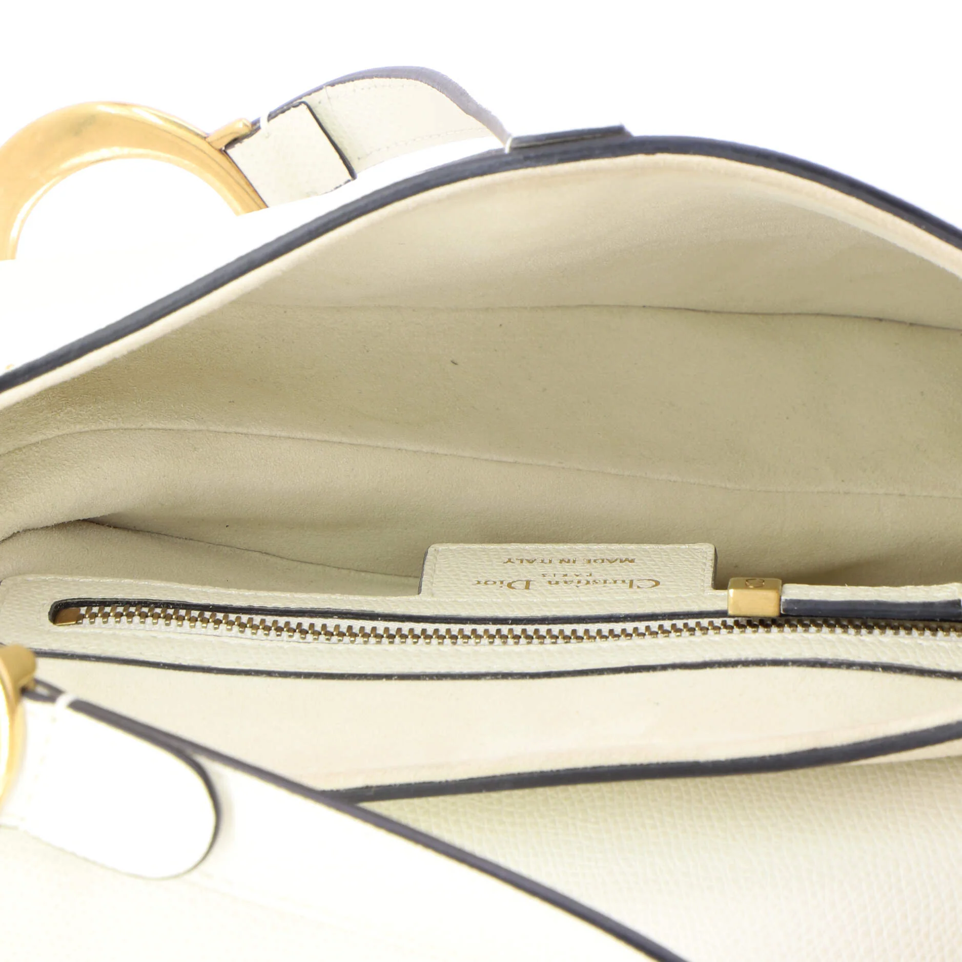 Saddle Handbag Leather Medium - Image 5