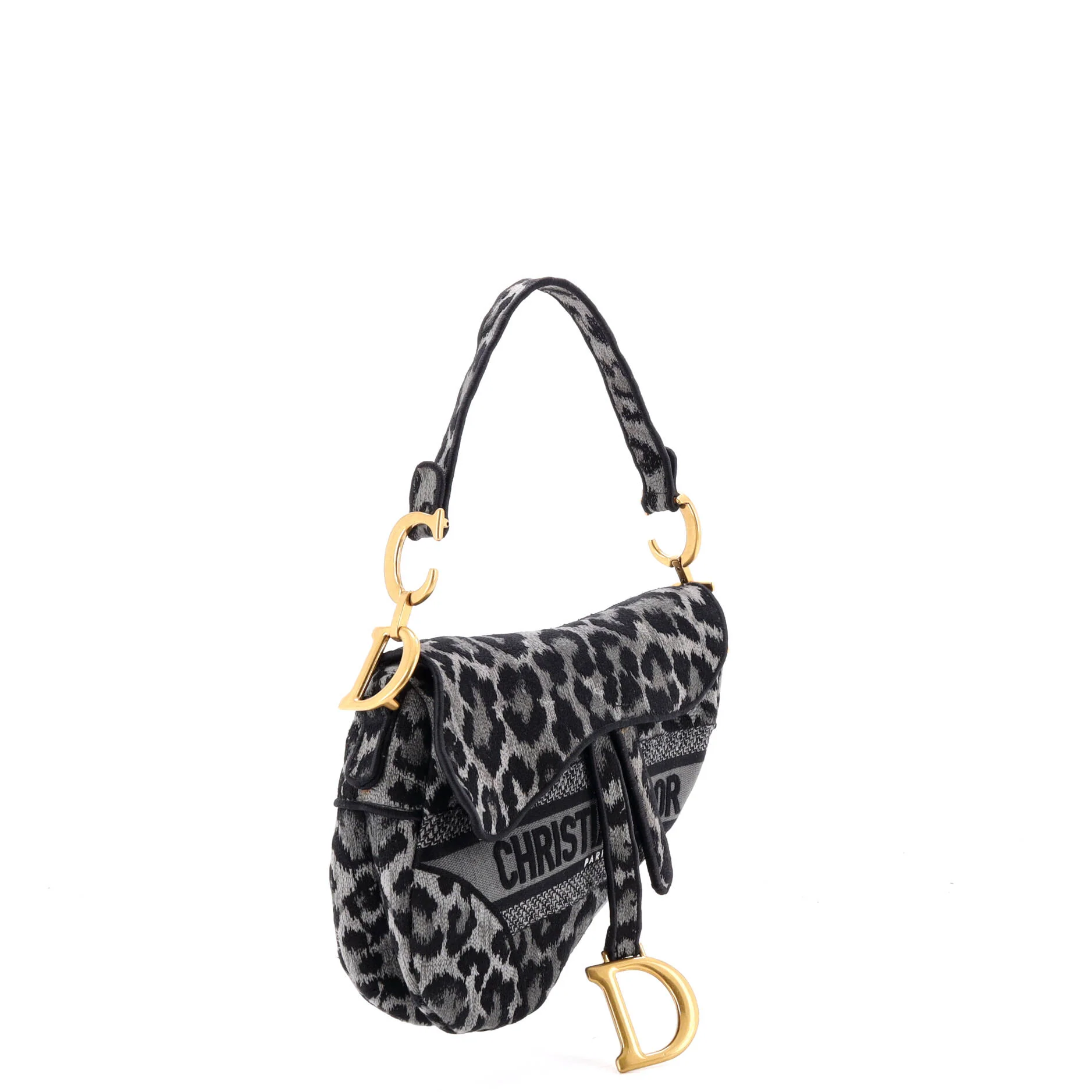 Saddle Handbag Mizza Embroidered Canvas Medium - Image 2