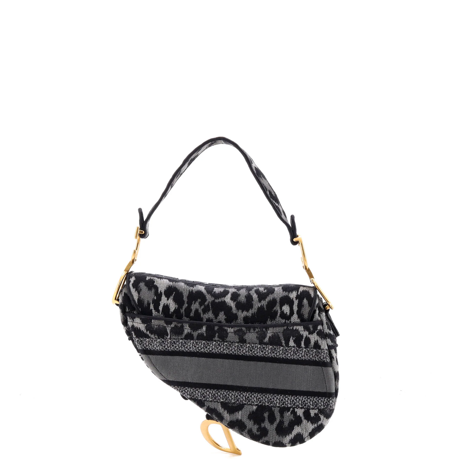 Saddle Handbag Mizza Embroidered Canvas Medium - Image 3
