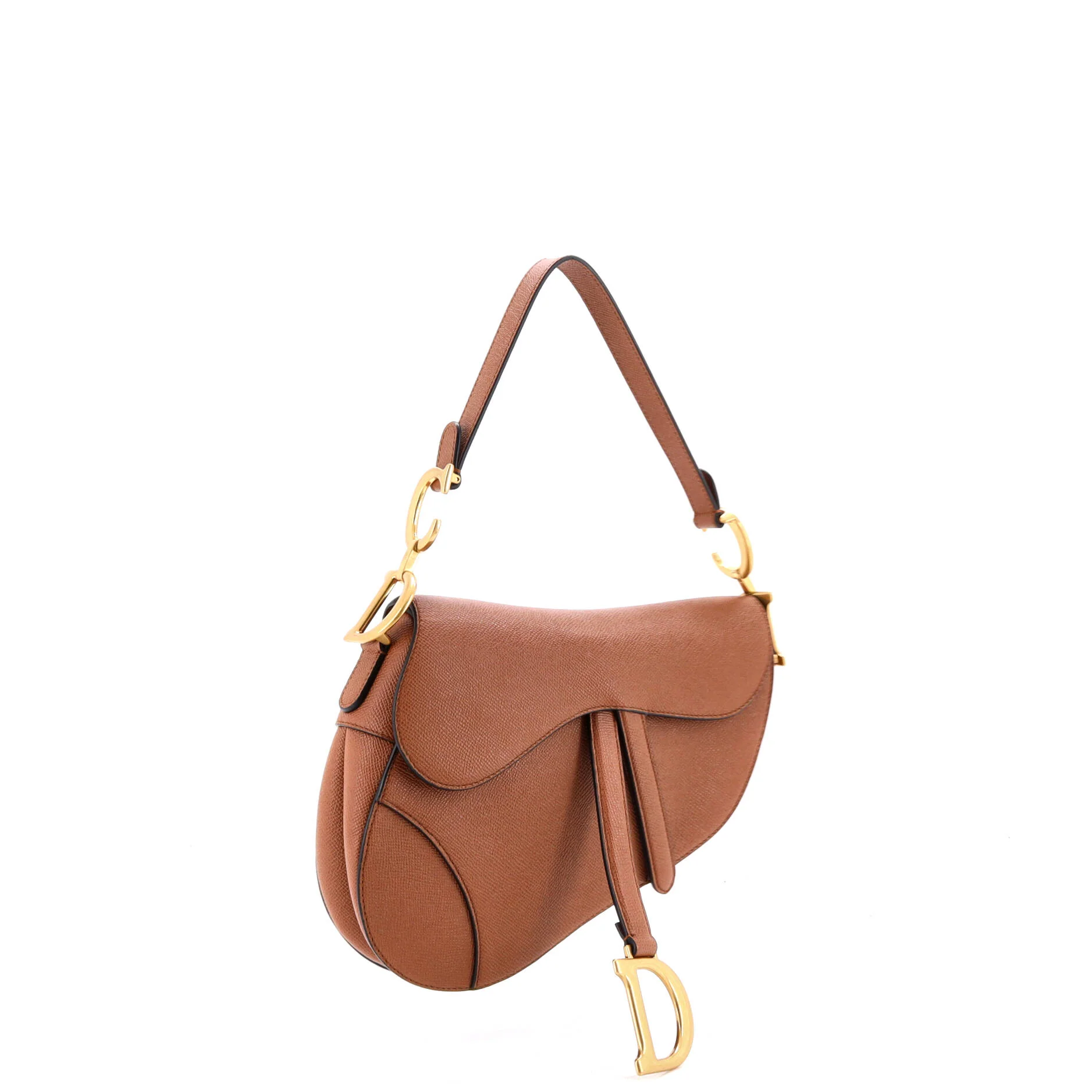 Saddle Handbag with Strap Leather Medium - Image 2