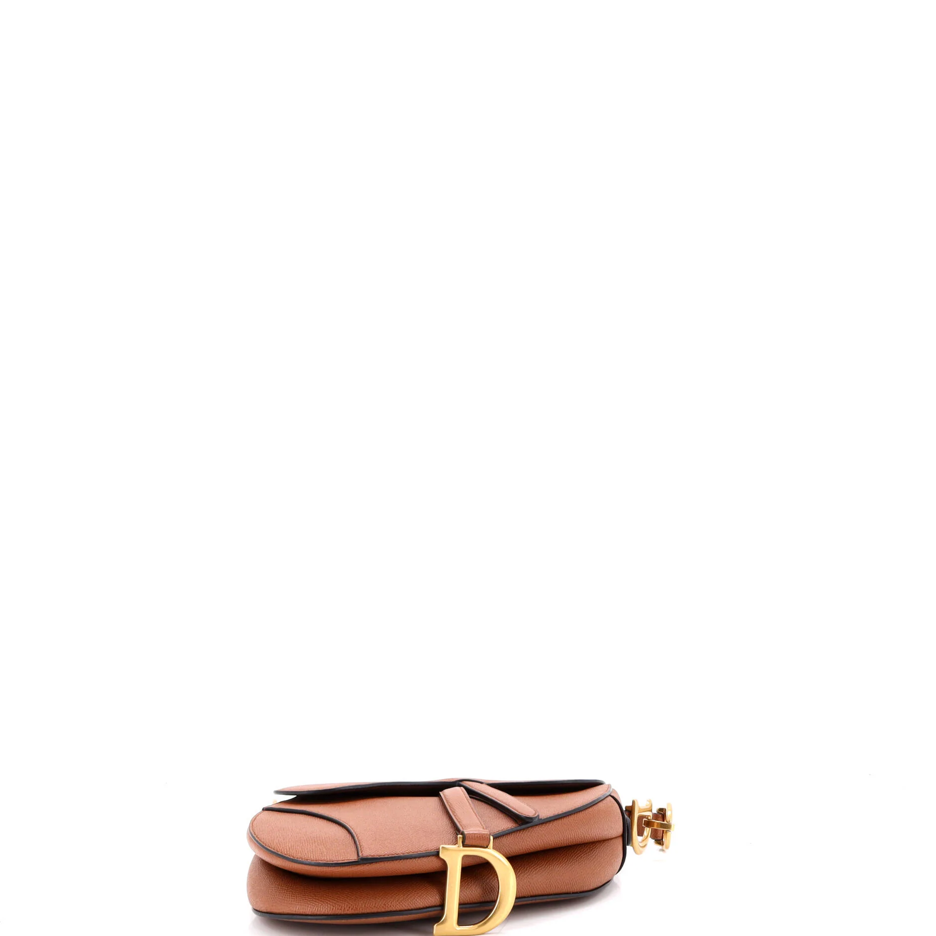 Saddle Handbag with Strap Leather Medium - Image 4