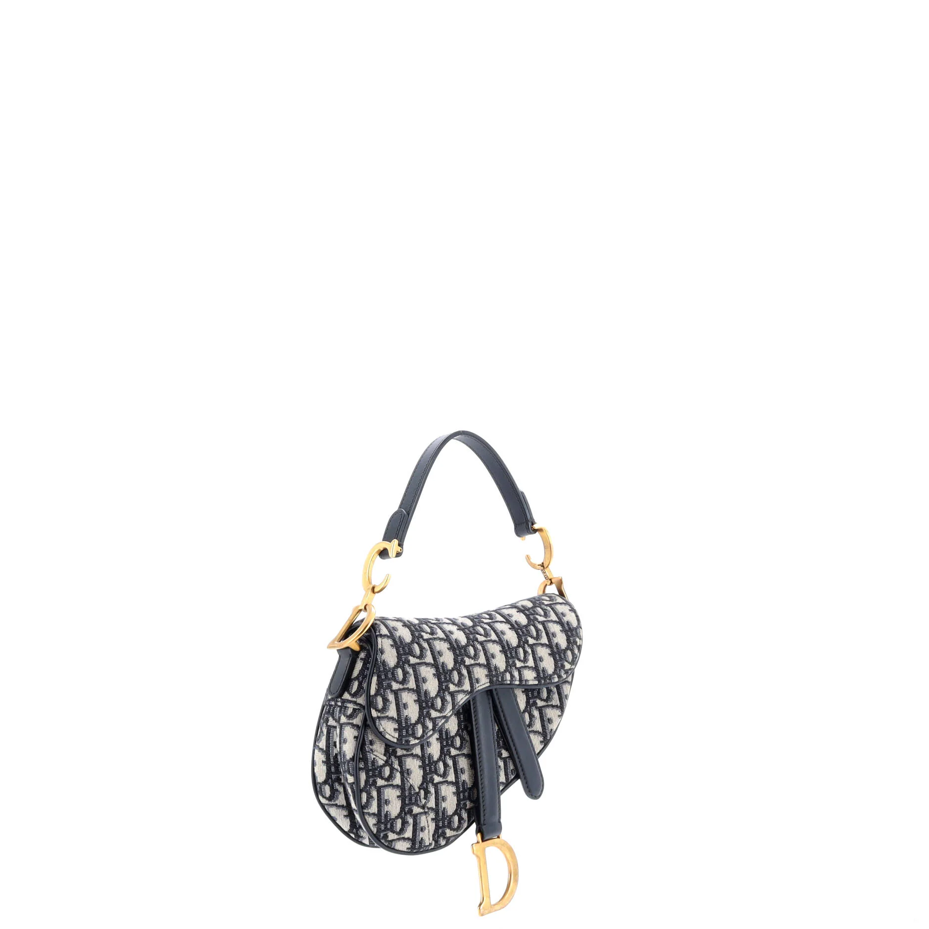 Saddle Handbag with Strap Oblique Canvas Mini - Image 2