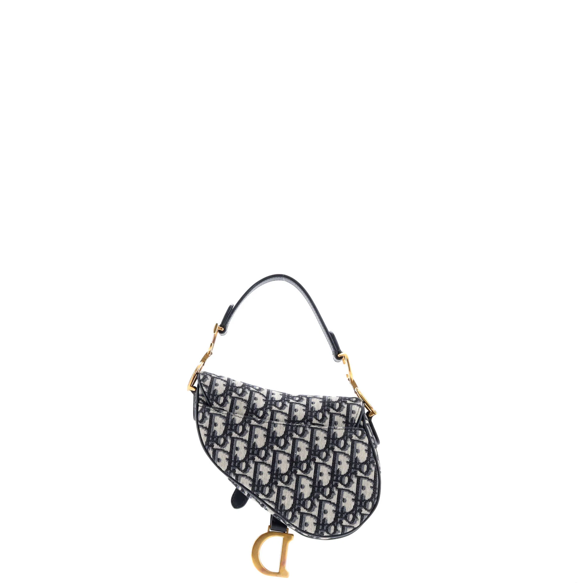 Saddle Handbag with Strap Oblique Canvas Mini - Image 3