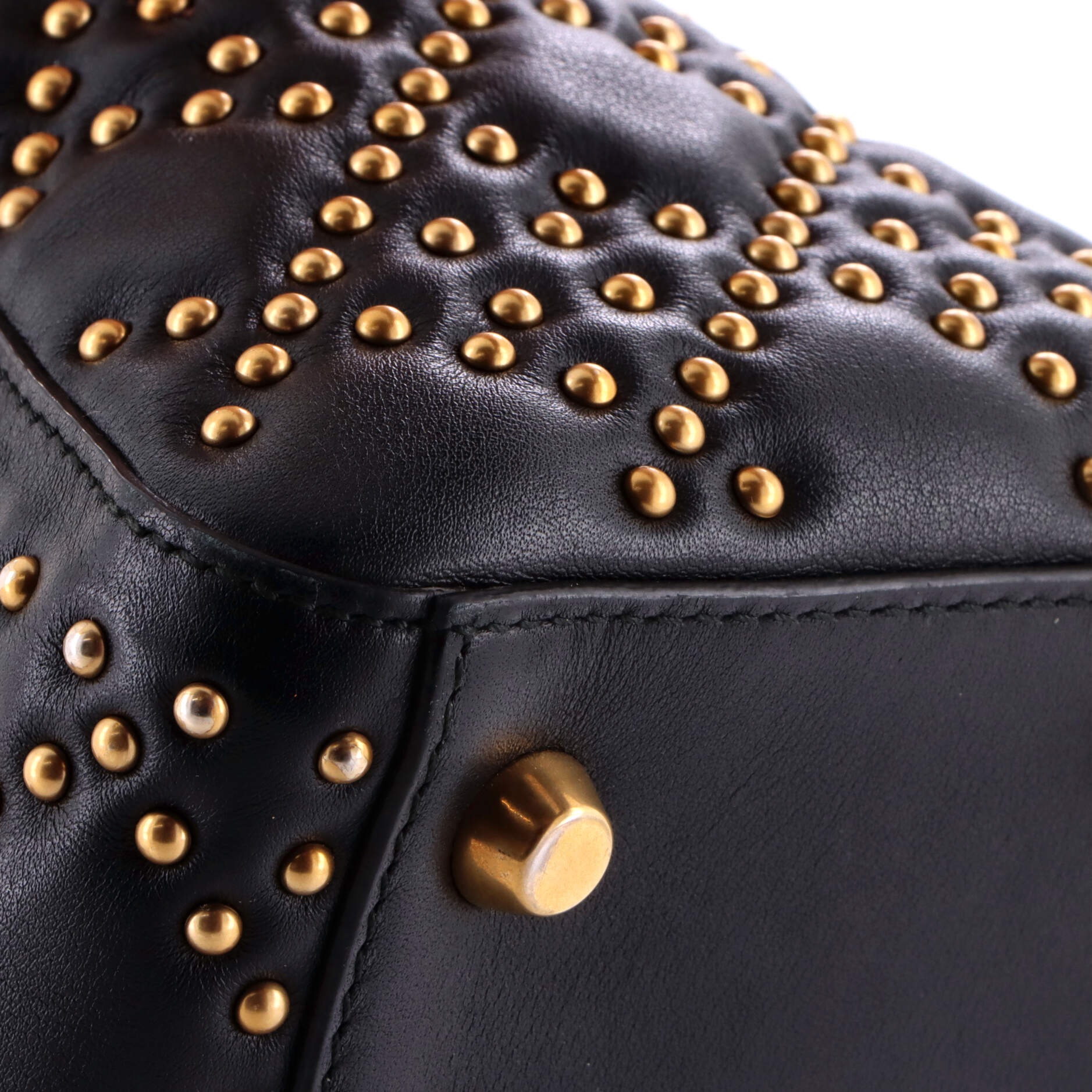 Supple Lady Dior Bag Cannage Studded Lambskin Medium - Image 7