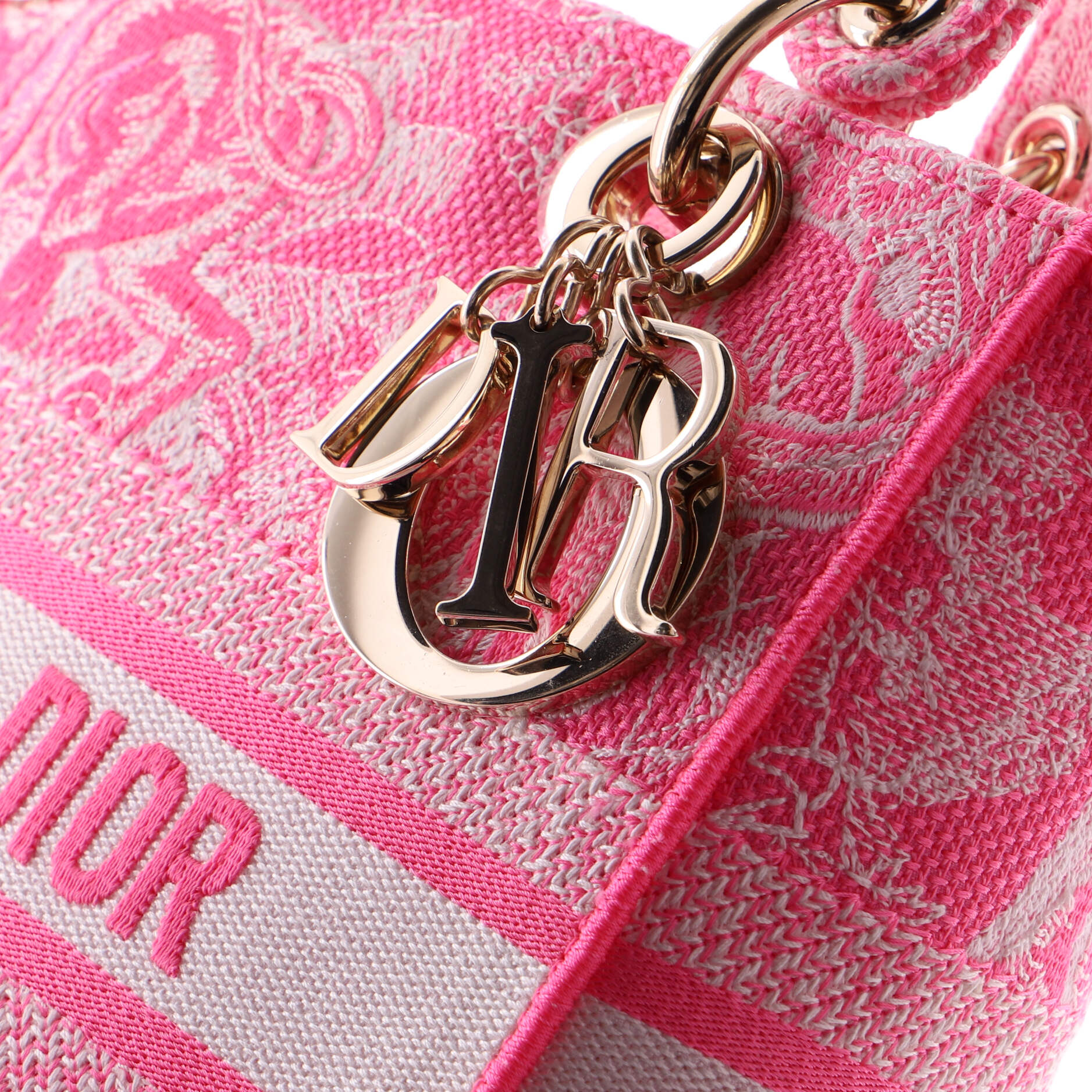 Toile de Jouy Lady D-Lite Bag Embroidered Canvas - Image 8